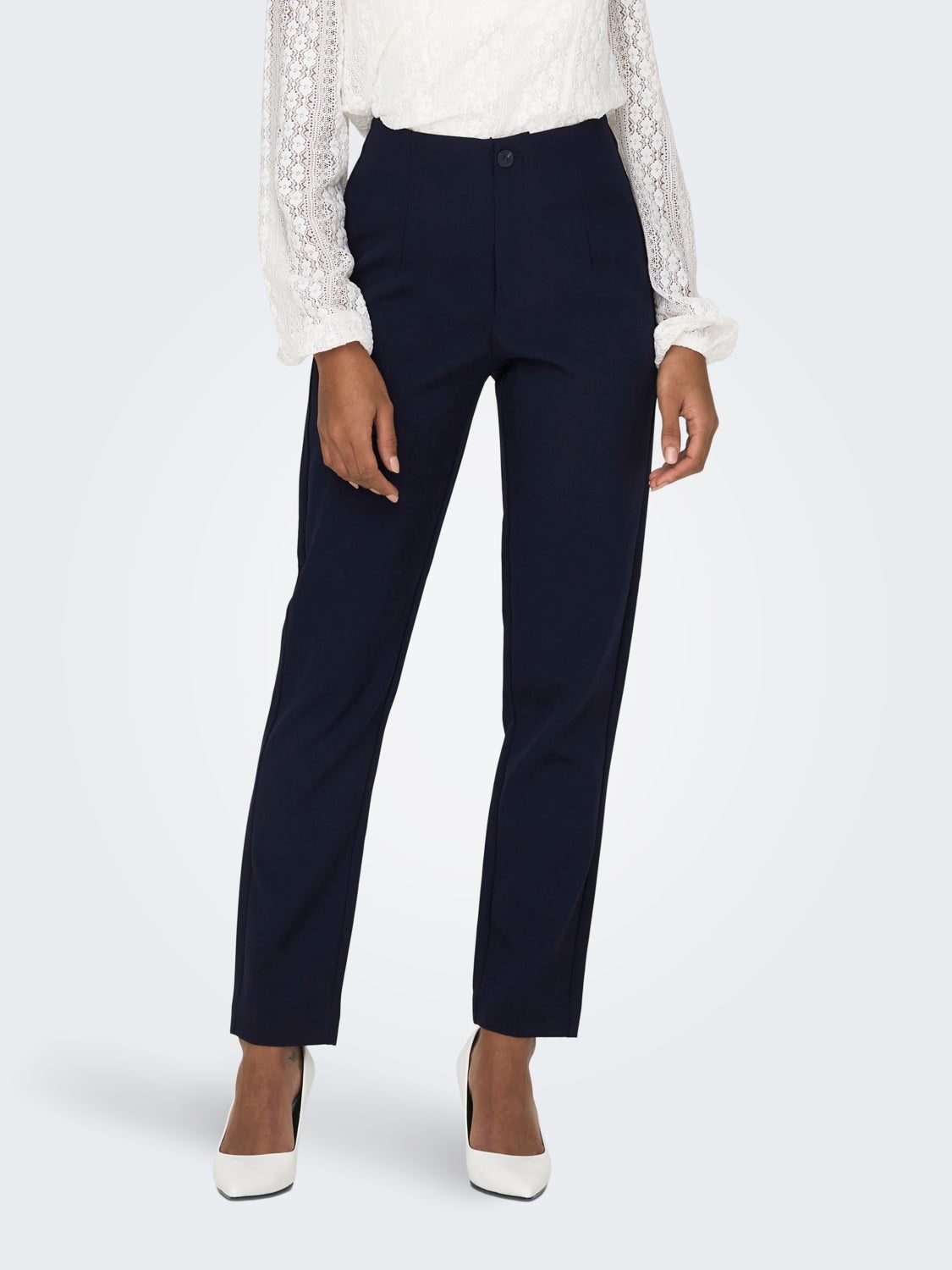 High waisted slim fit cigarette Trousers