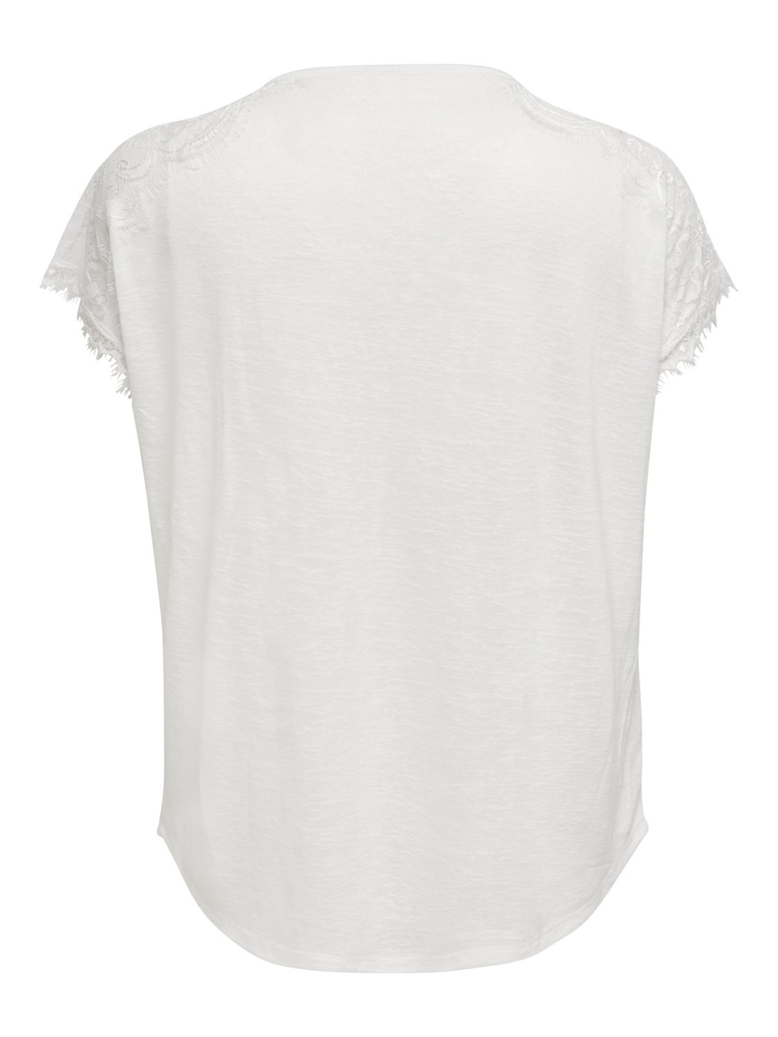 Curvy lace detail Top