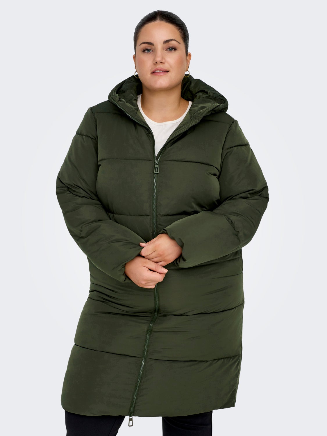 Curvy long puffer jacket