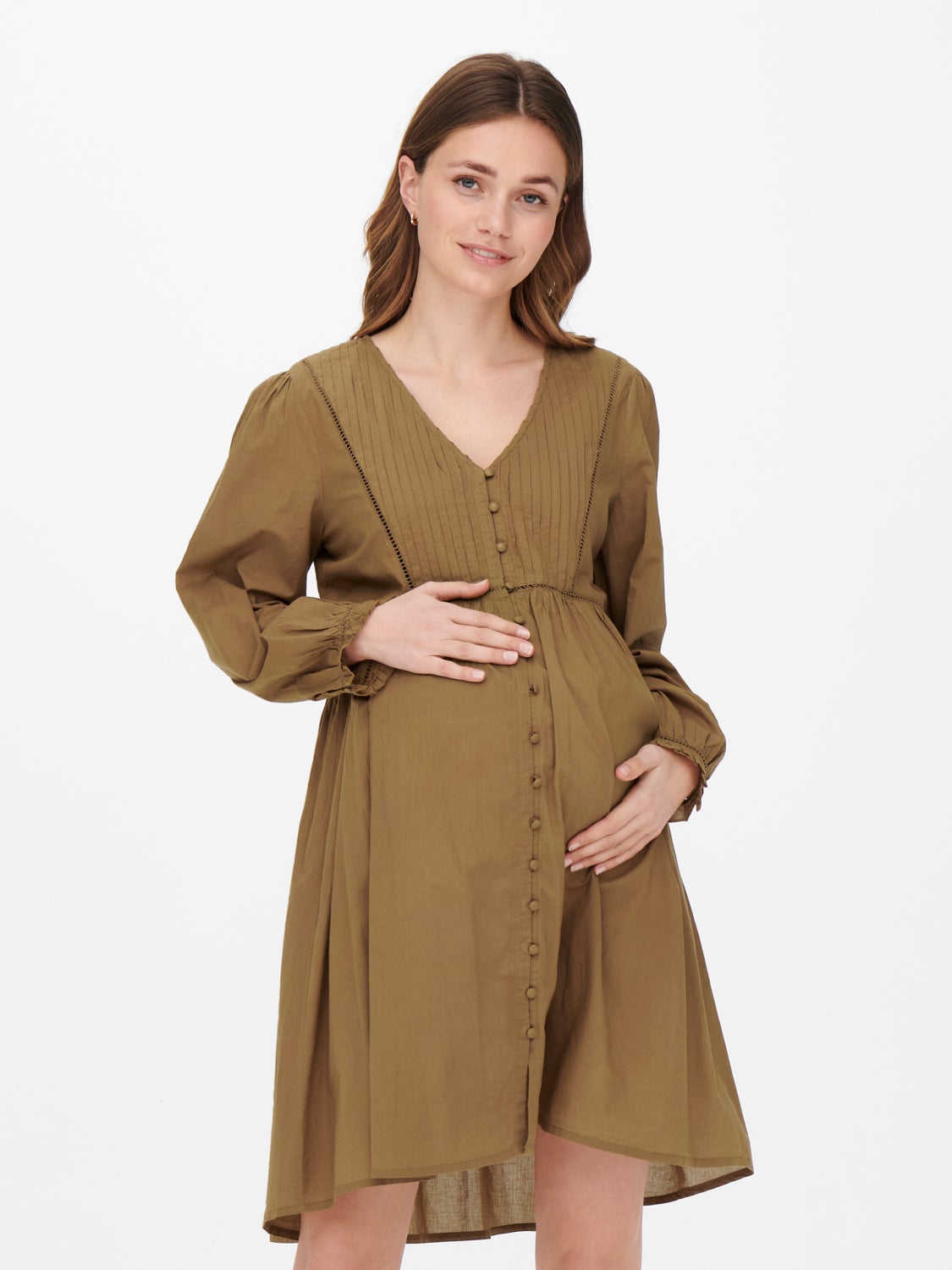 Mama 3/4 sleeved V-neck Dress
