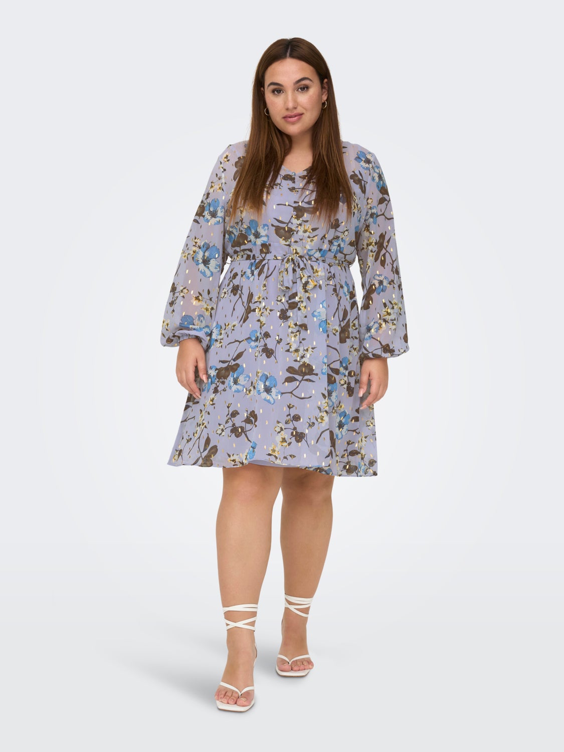 Curvy printed layered dress