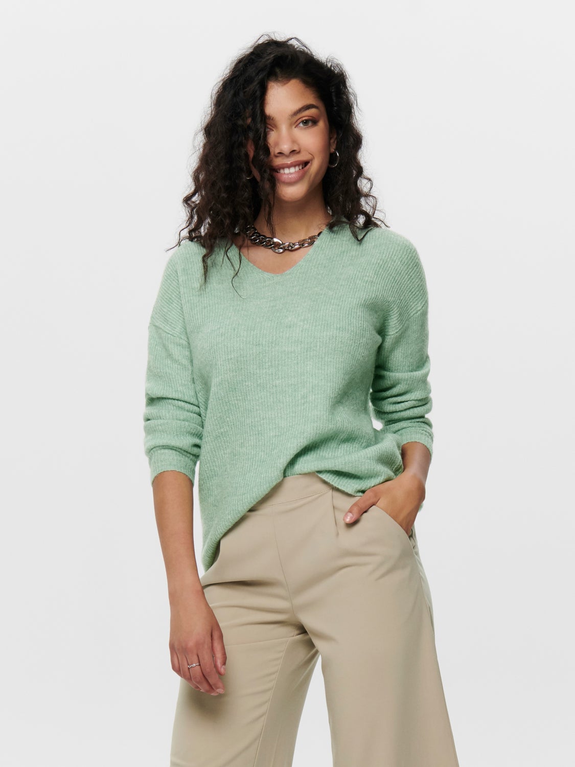 V-neck Knitted Pullover