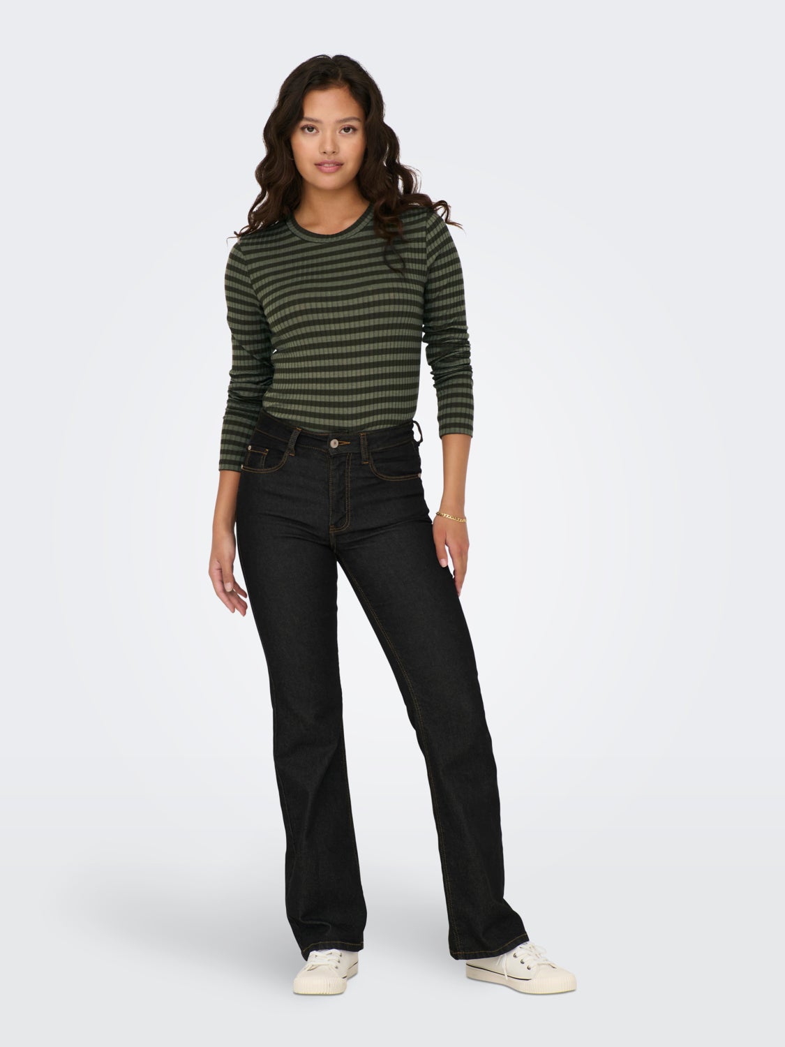 Striped Long Sleeves Top