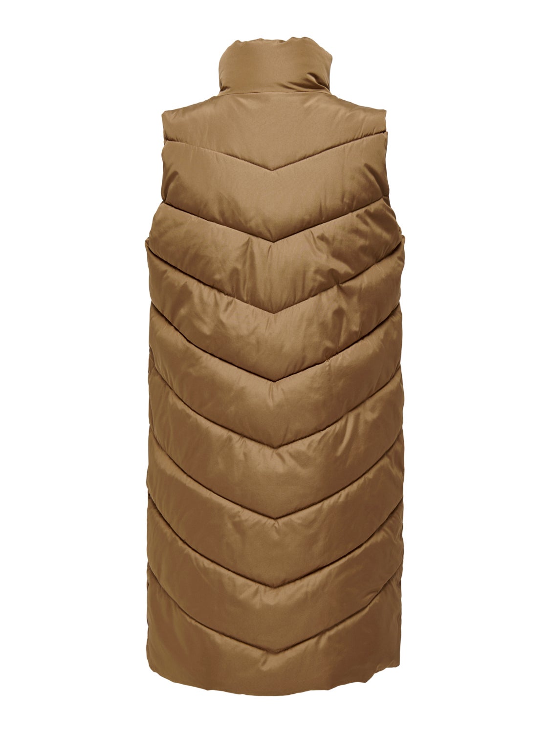 Long vest with high neck