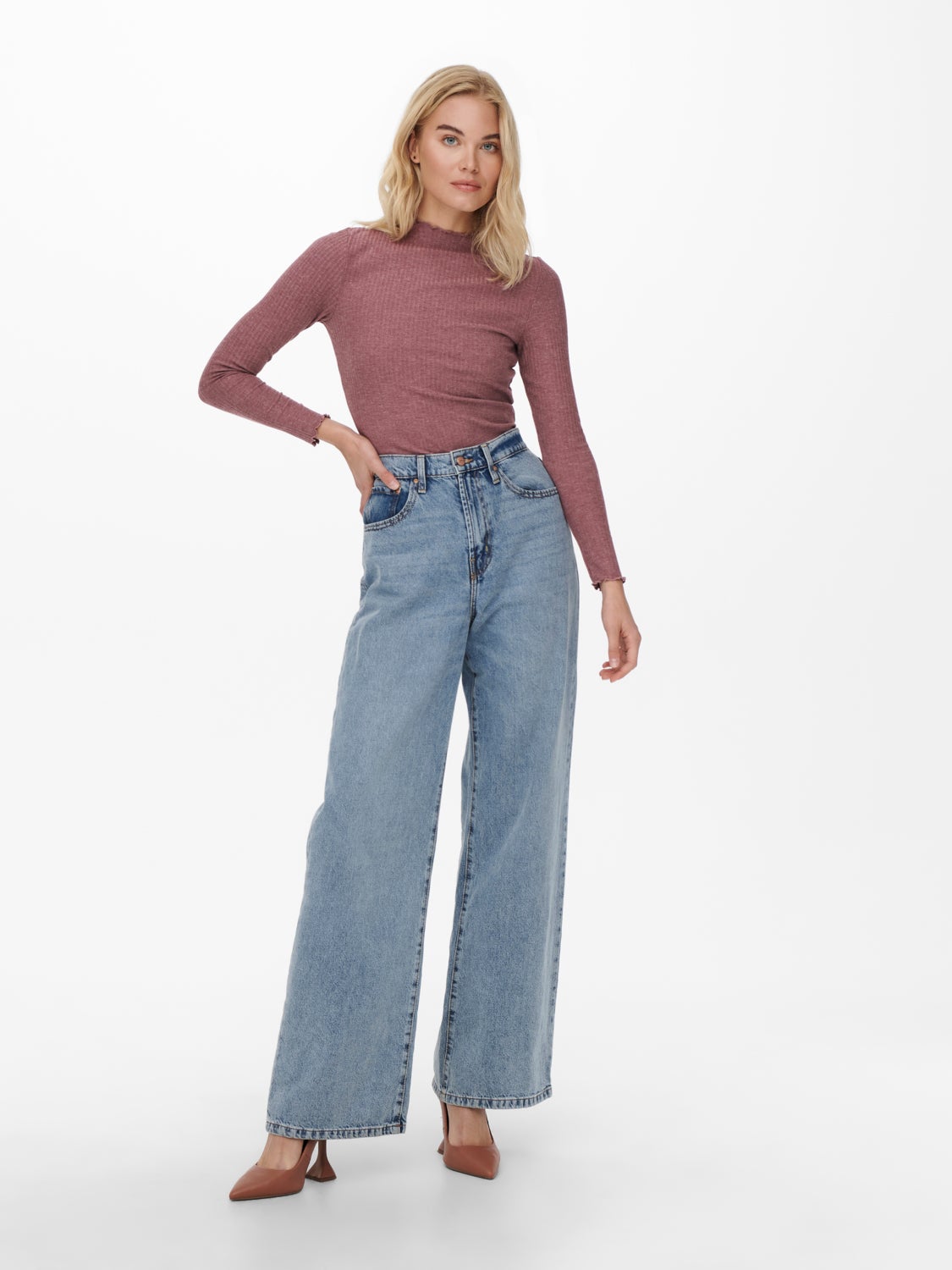 High neck Long Sleeved Top