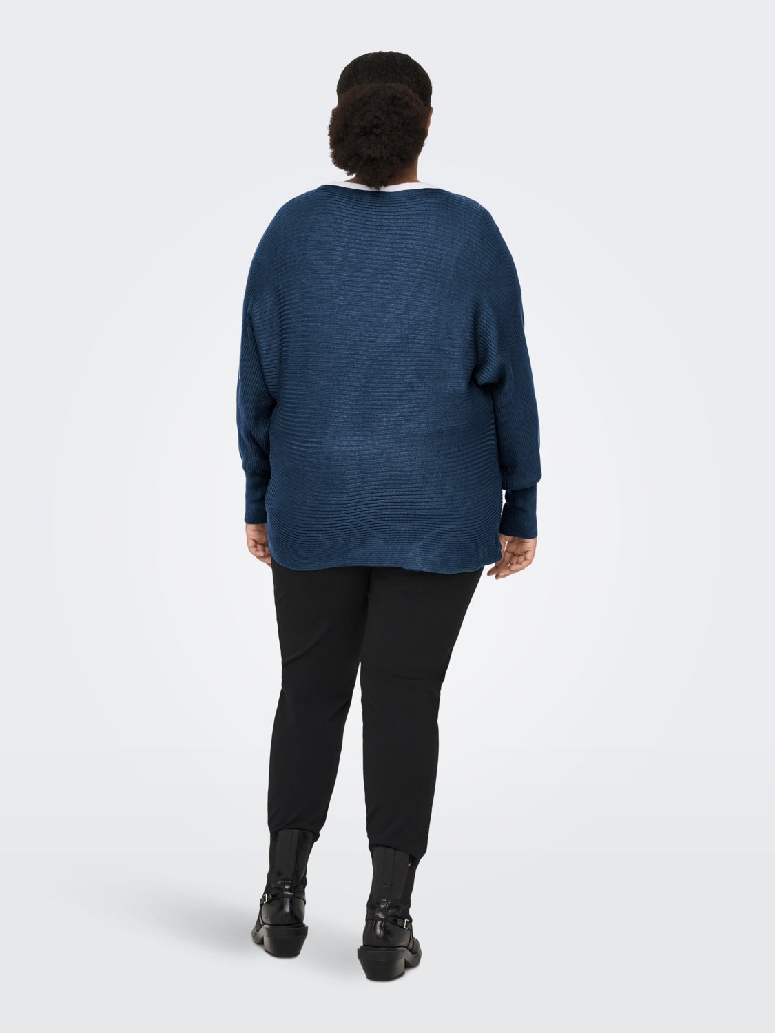 Curvy rib structured Knitted Pullover