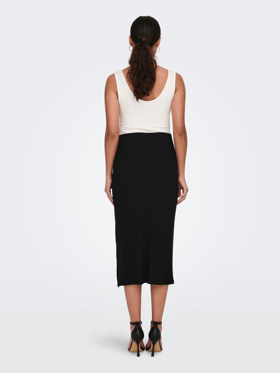 midi skirt with slit