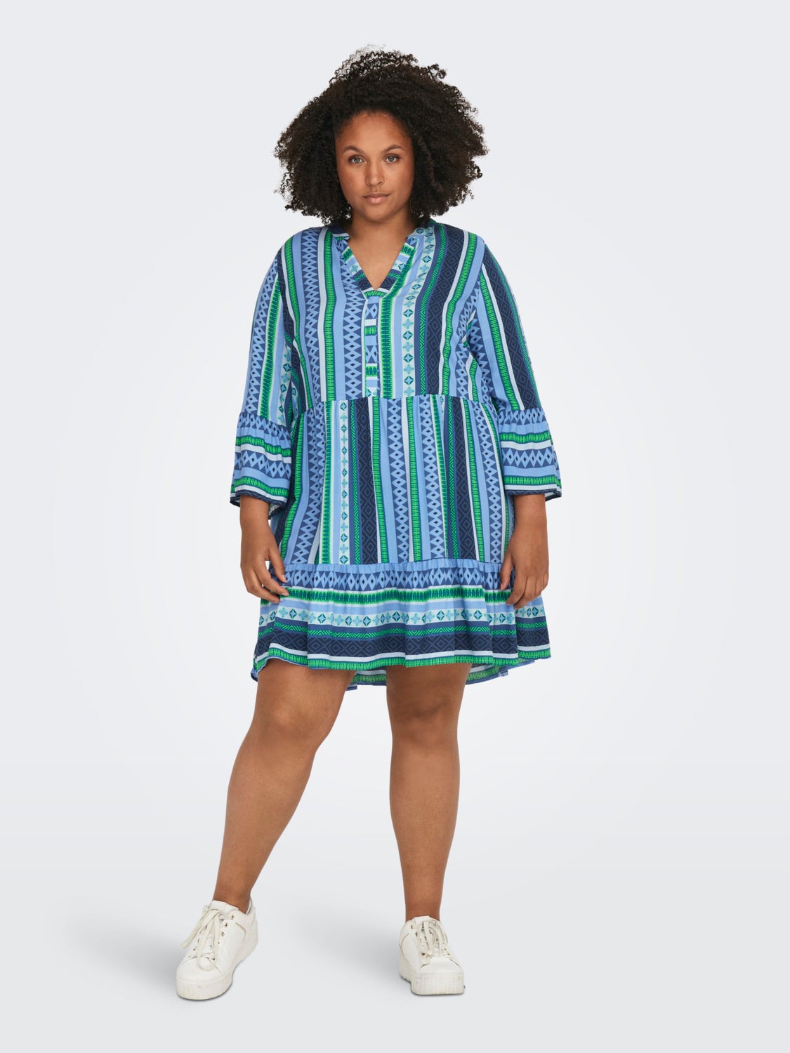 Curvy printed viscose Dress