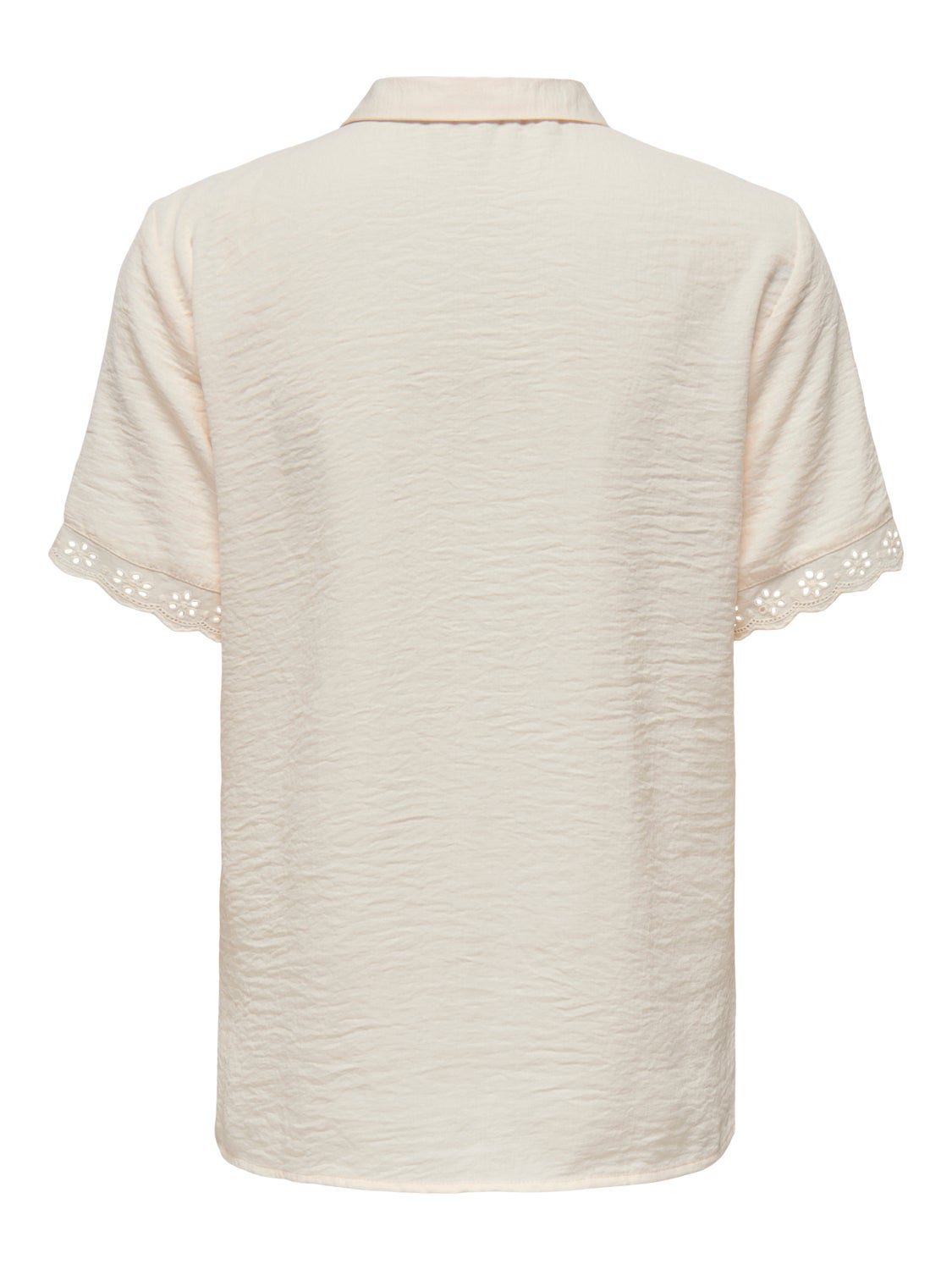 Short Sleeves Shirt With Lace Edge
