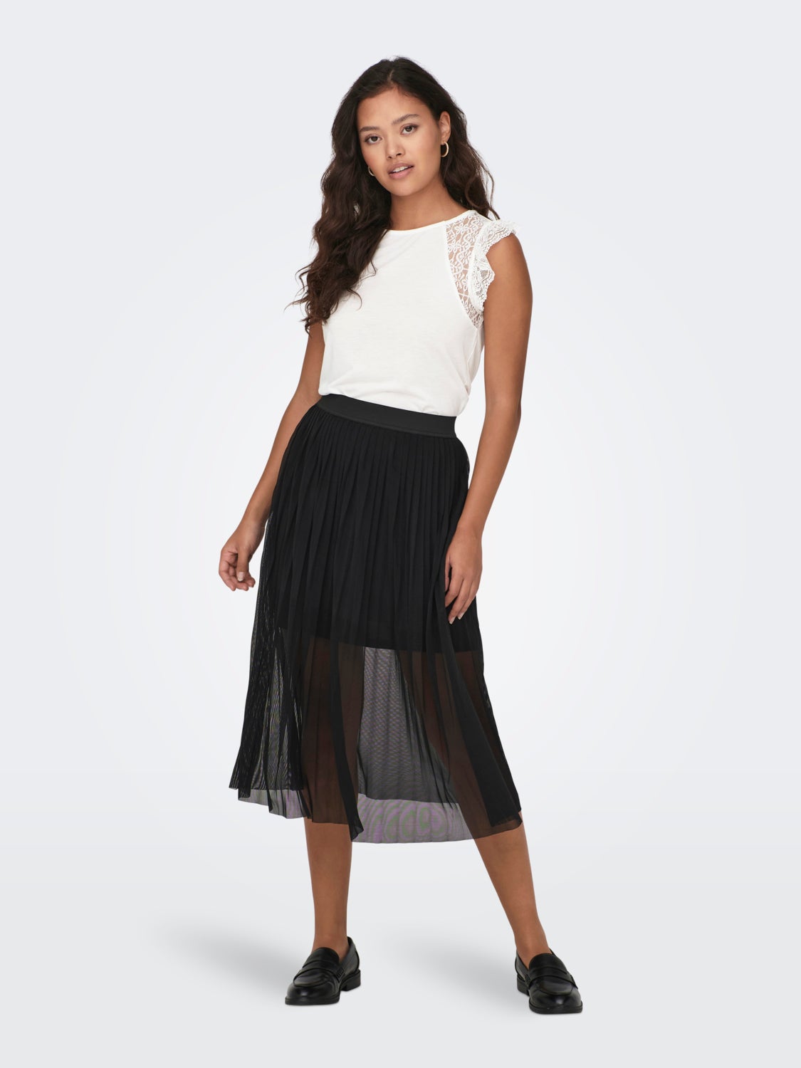 Top with lace and frills