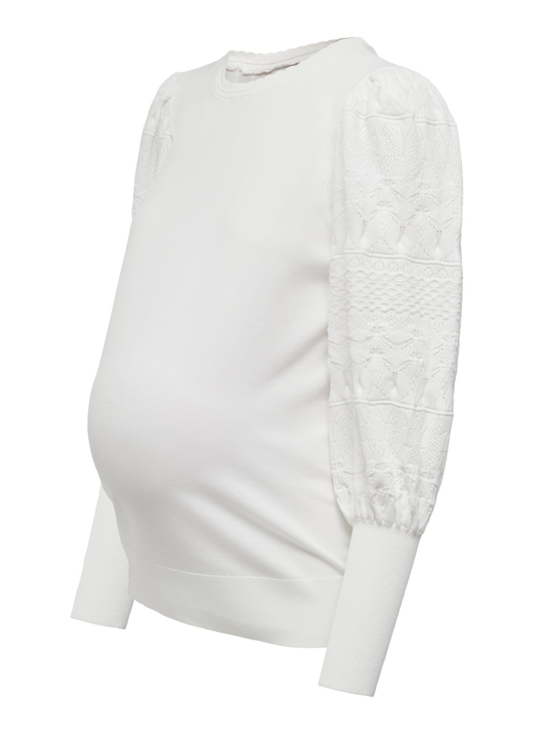 Mama O-neck Knitted Pullover