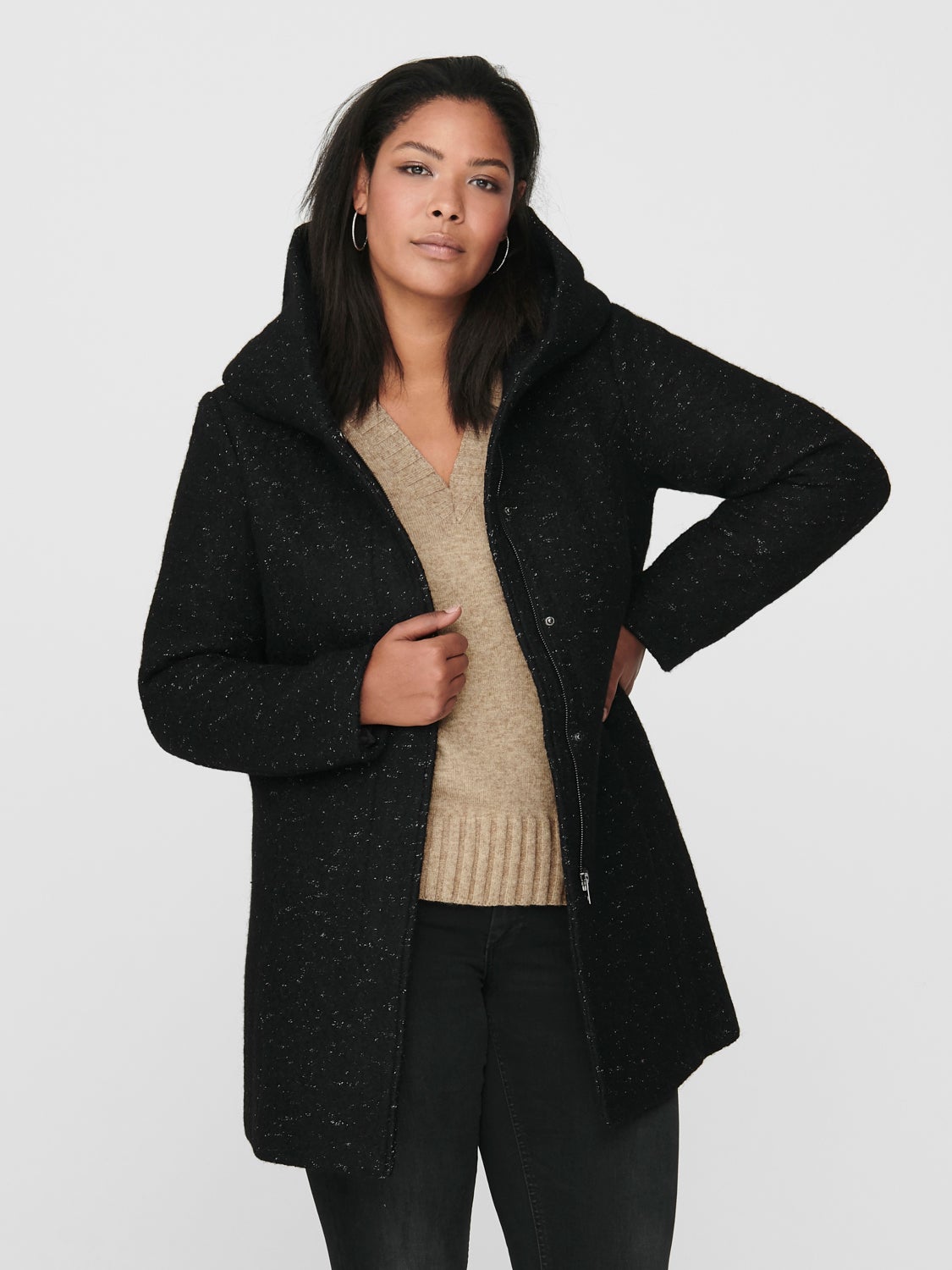Curvy wool Coat