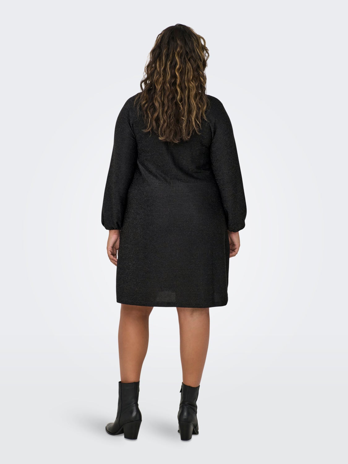 Curvy glitter v-neck dress