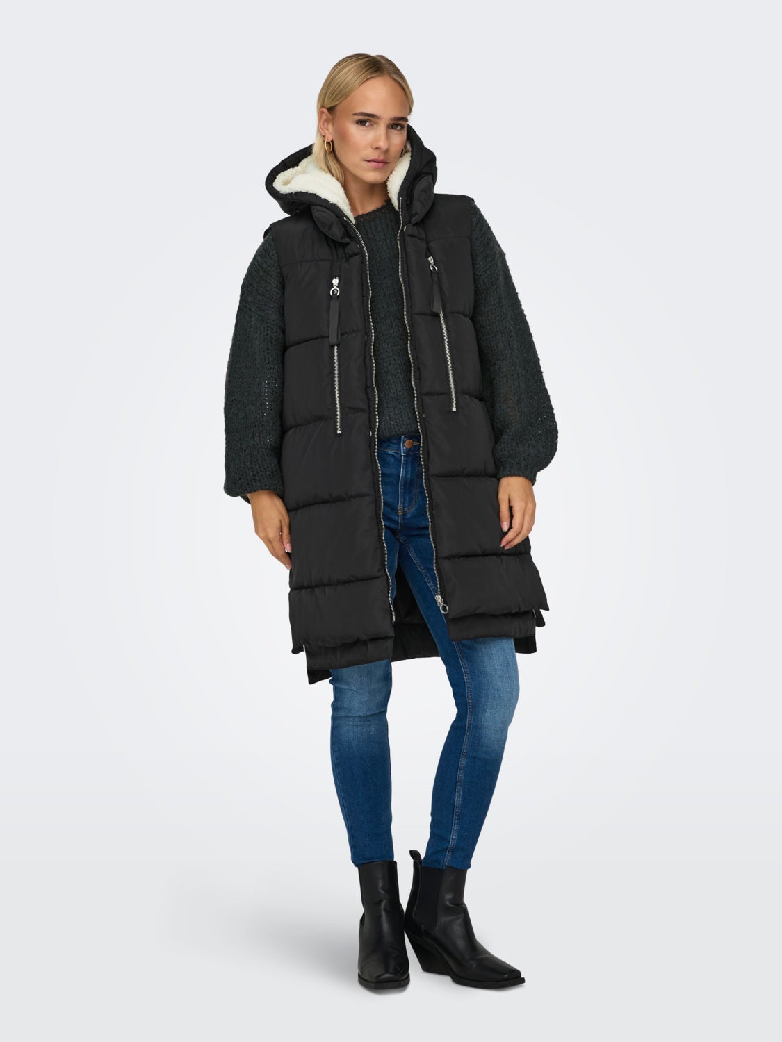 Hooded puffer vest