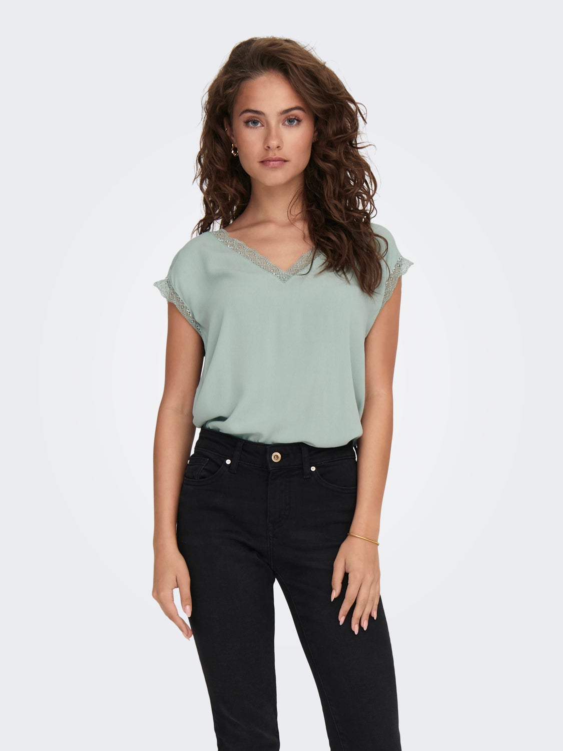Regular Fit V-Neck Top