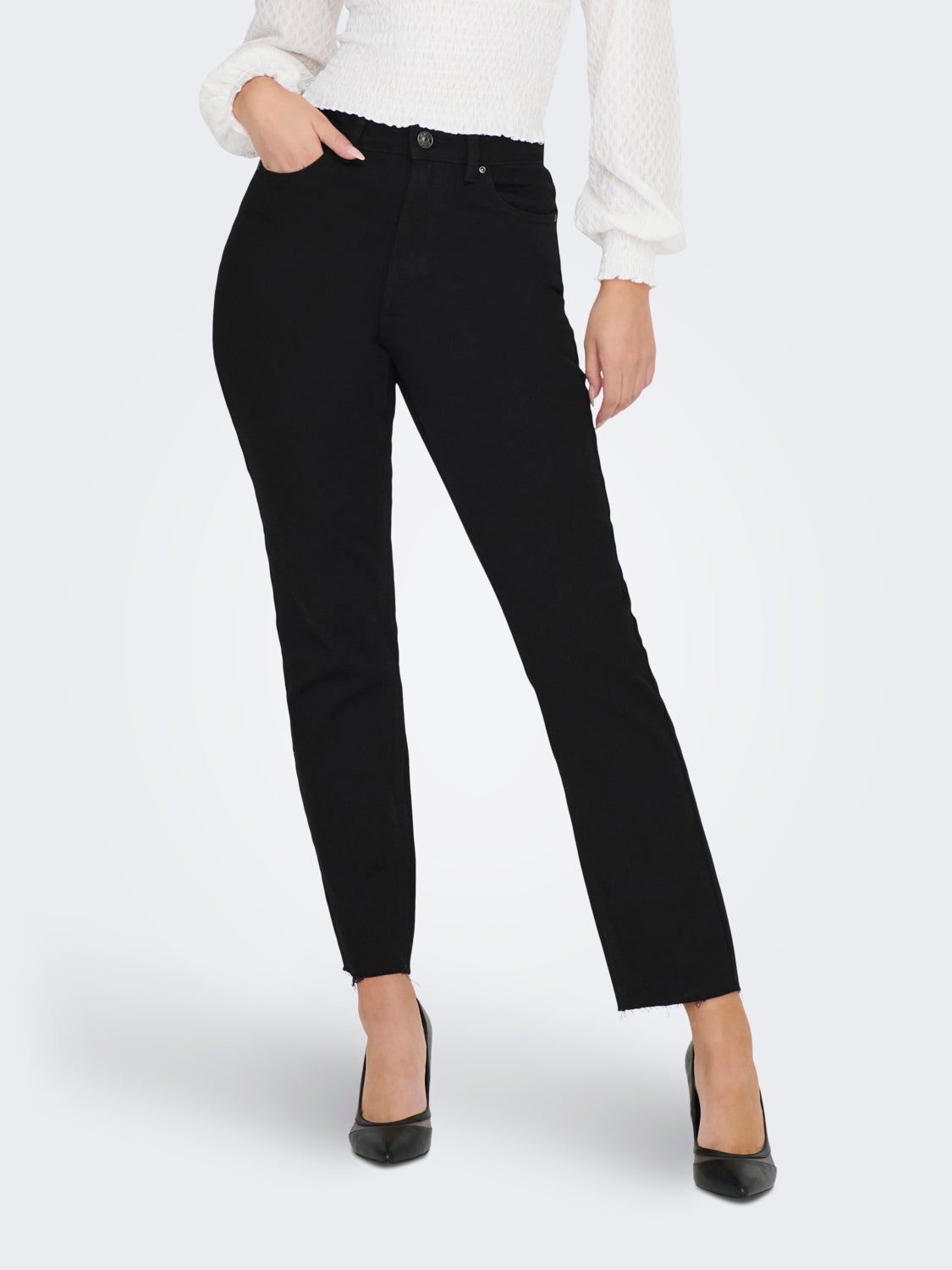 ONLEmily life hw straight Cropped jeans