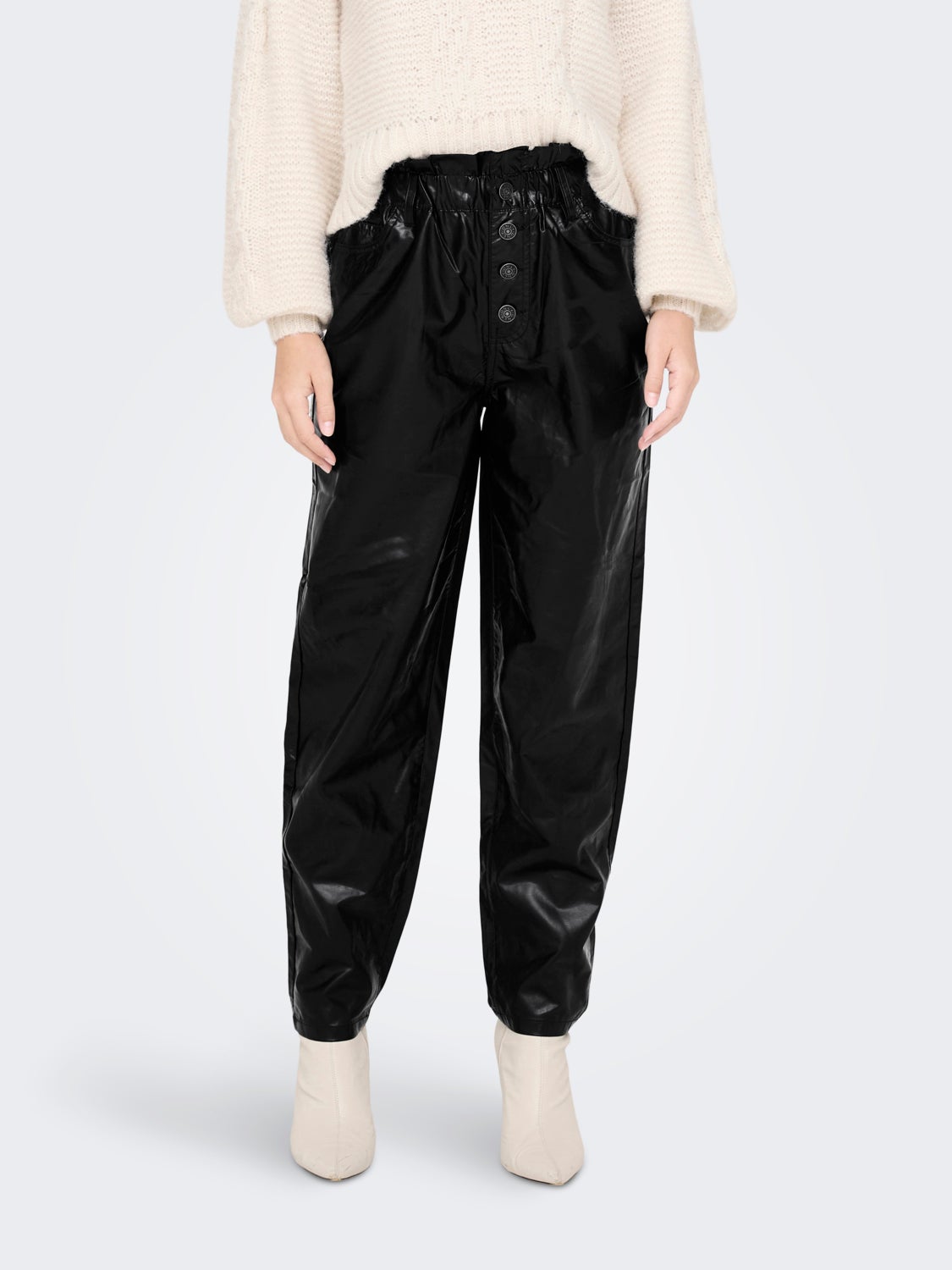 Faux Leather Trousers