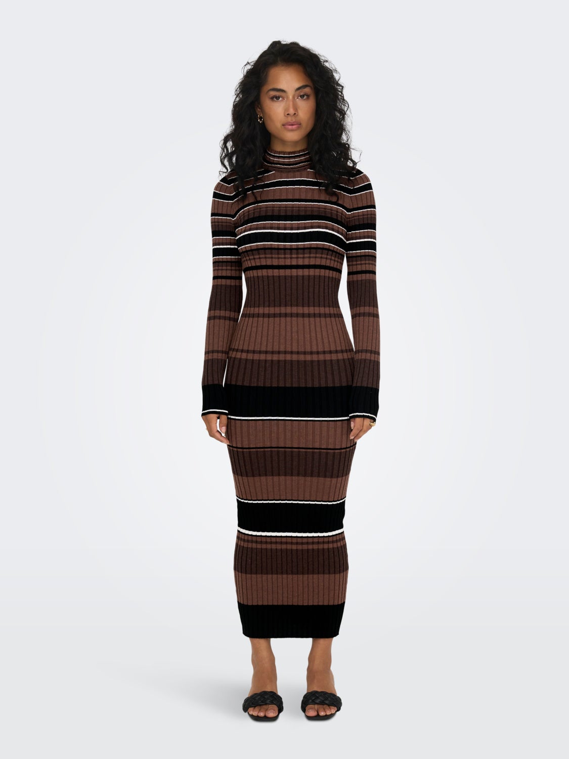 Maxi high neck knit dress