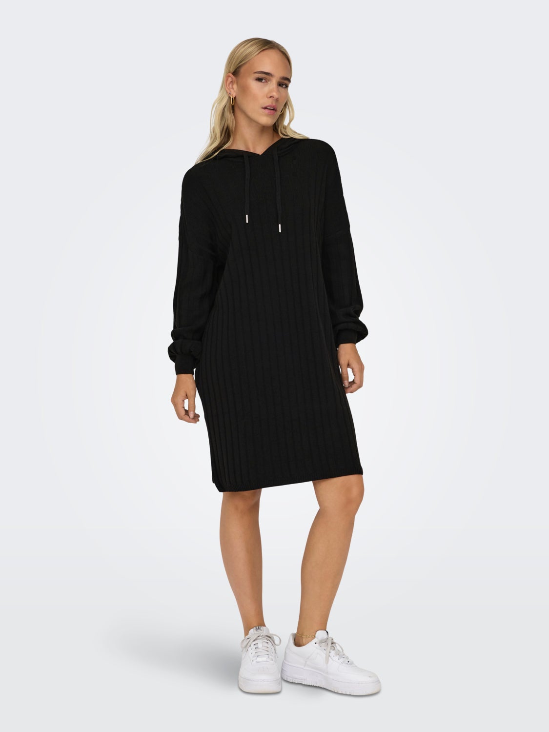 Knitted hoodie dress