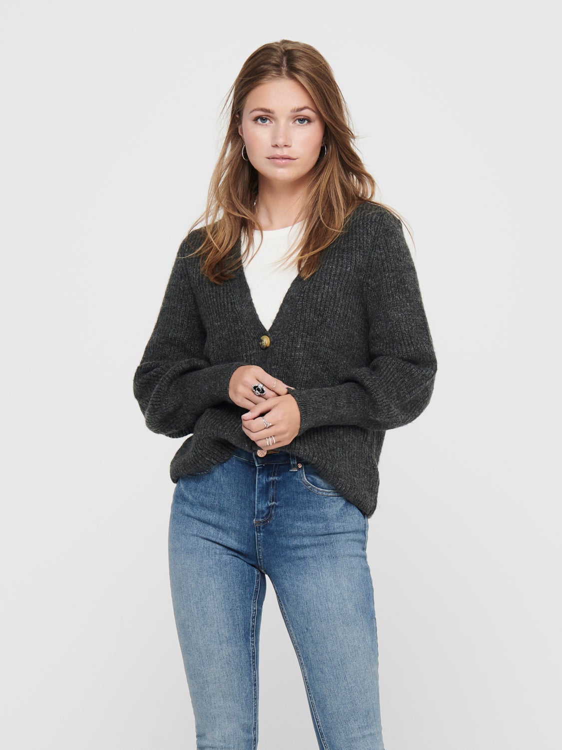 Rib Knitted Cardigan