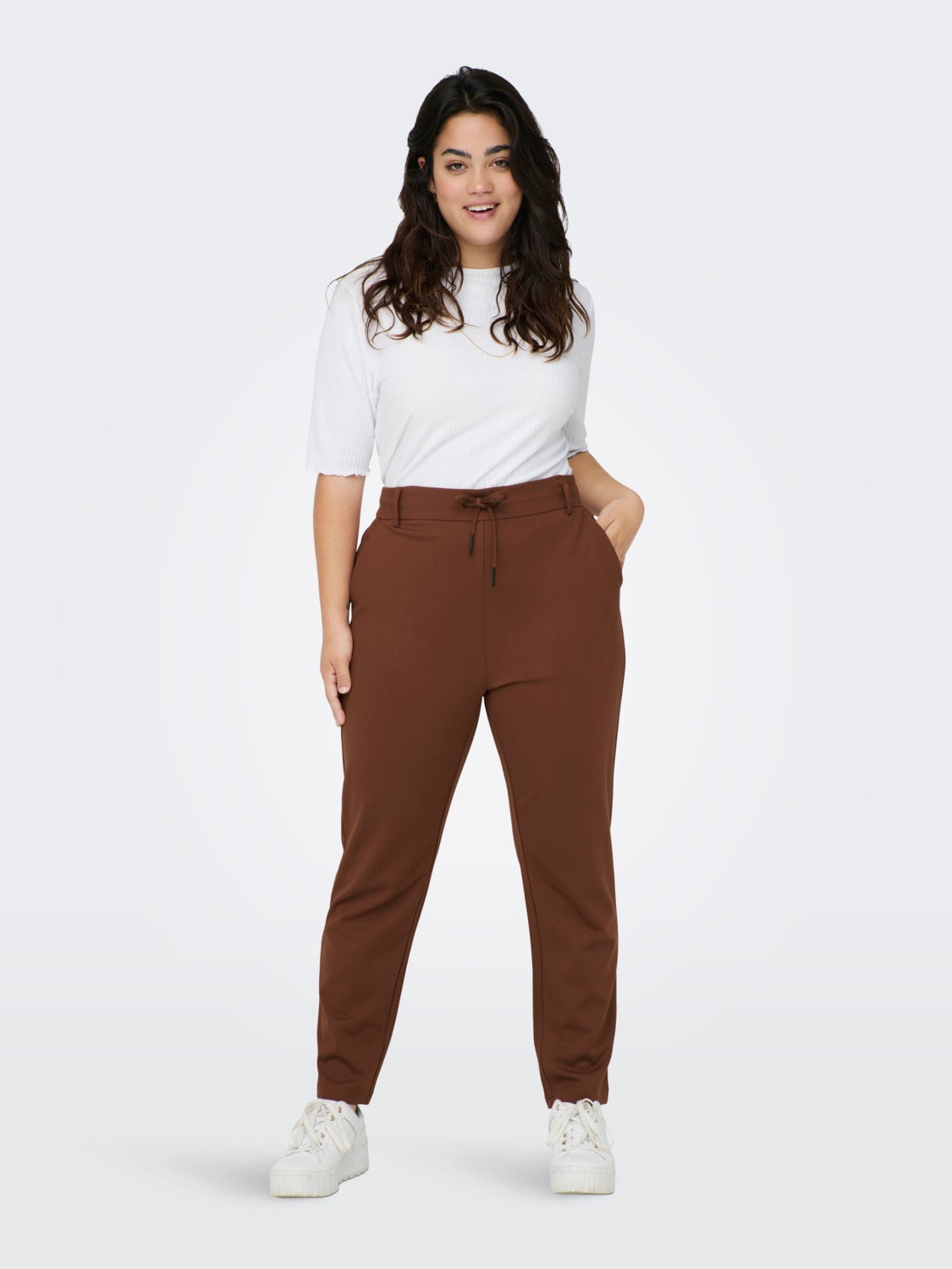 Curvy solid Trousers
