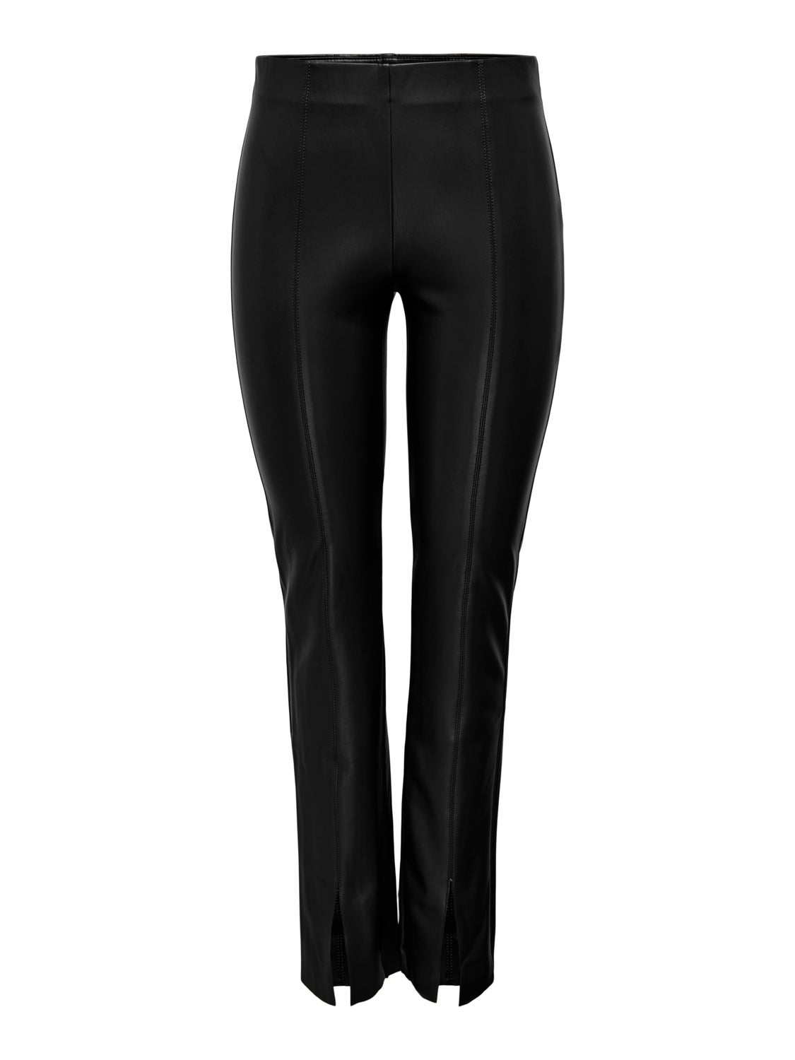 Skinny fit coated trousers