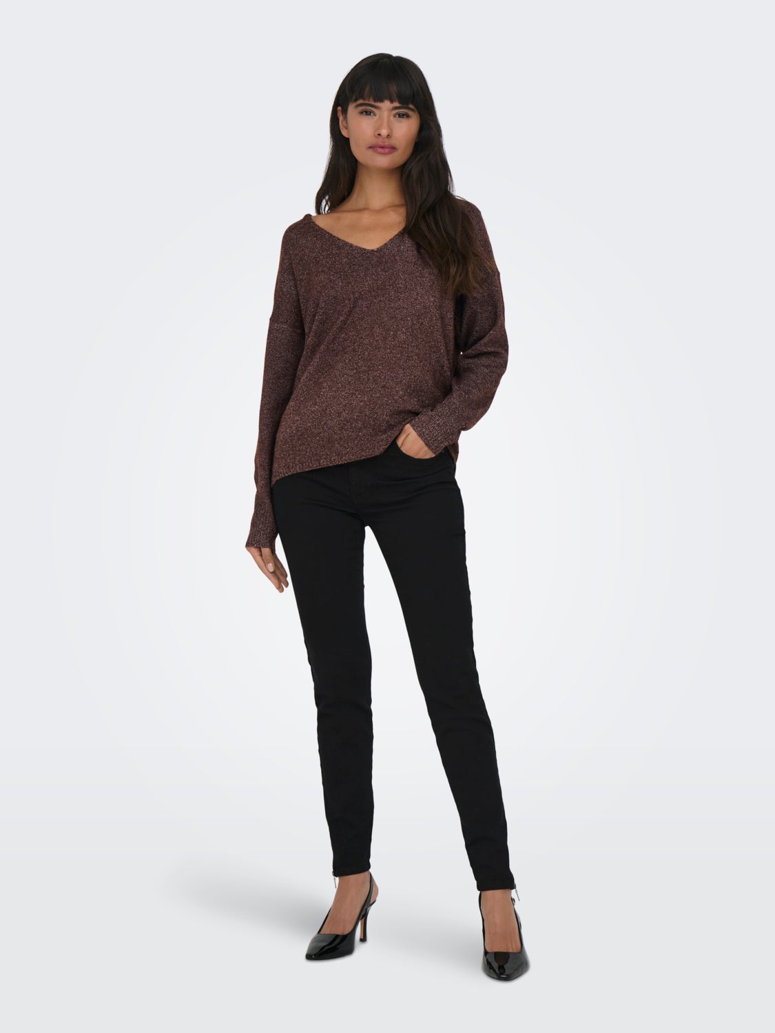 V-neck Knitted Pullover
