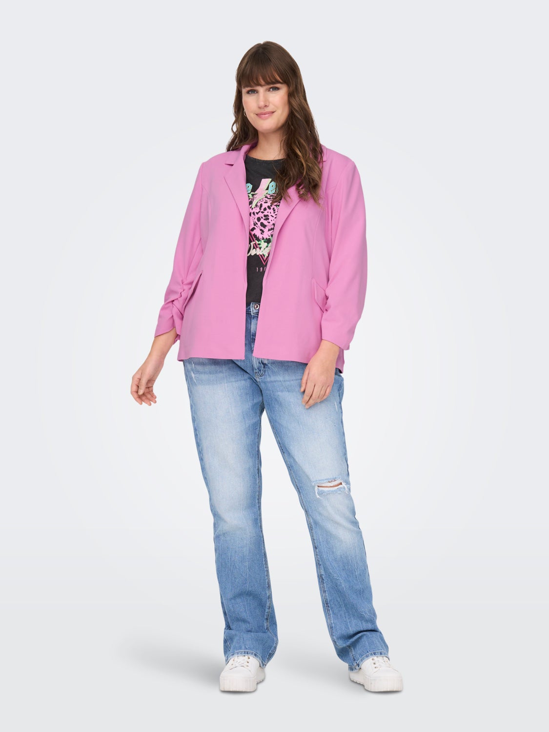 Curvy 3/4 sleeve Blazer