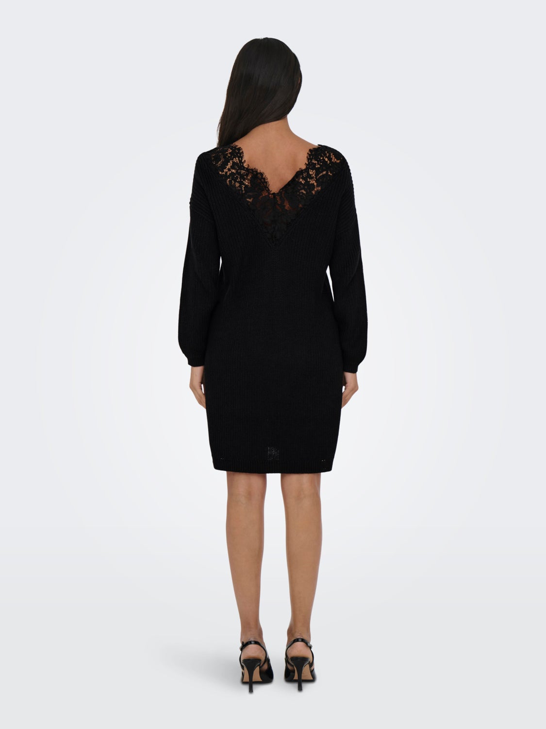 Petite o-neck knitted dress