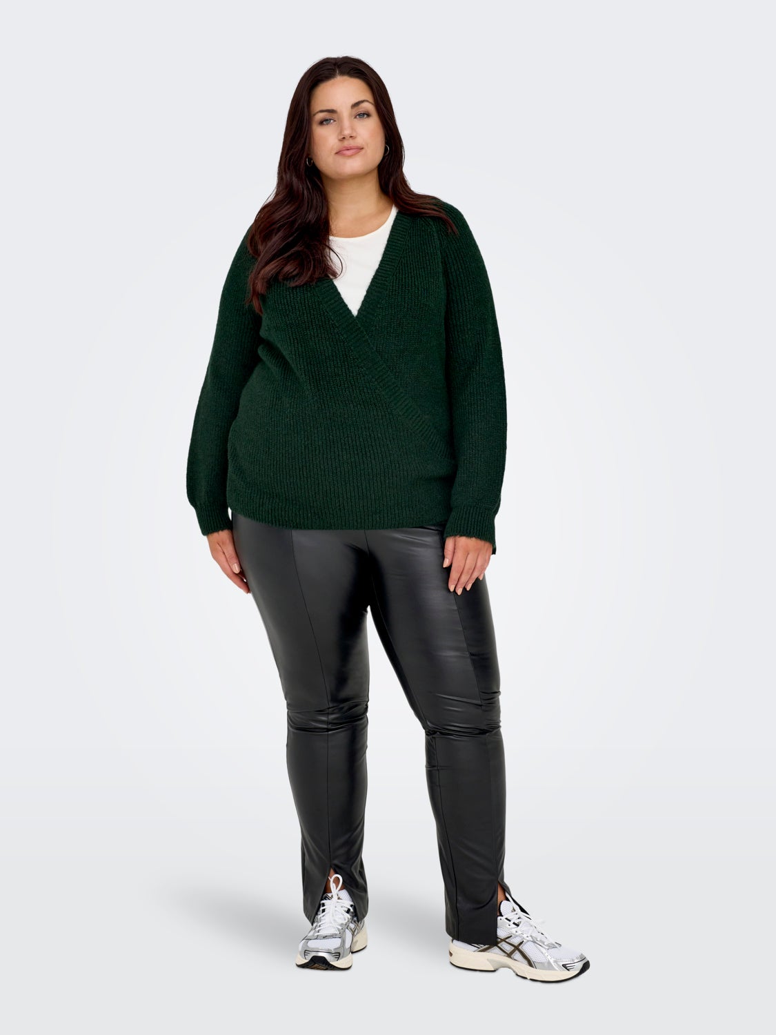 Curvy wrap Knitted Pullover