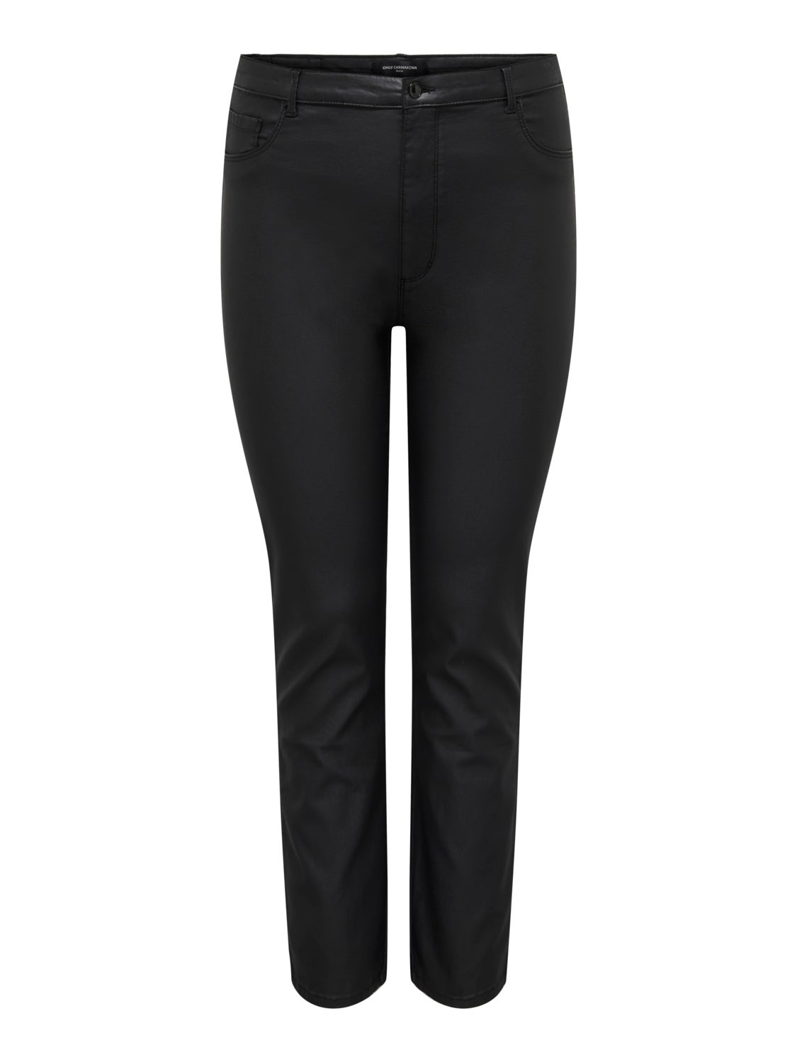 Curvy faux leather tousers