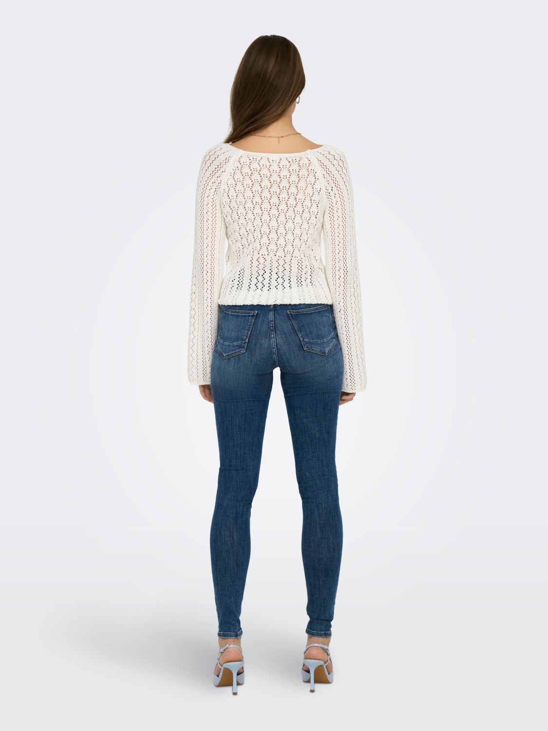 v-neck knit with ruching details
