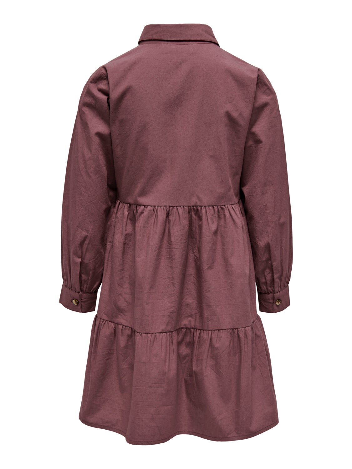 Solid color shirt dress