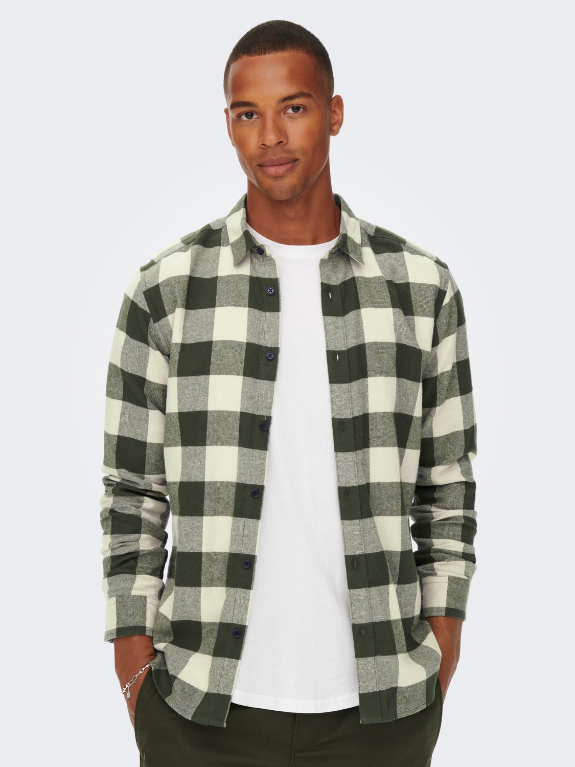 Slim fit checked shirt