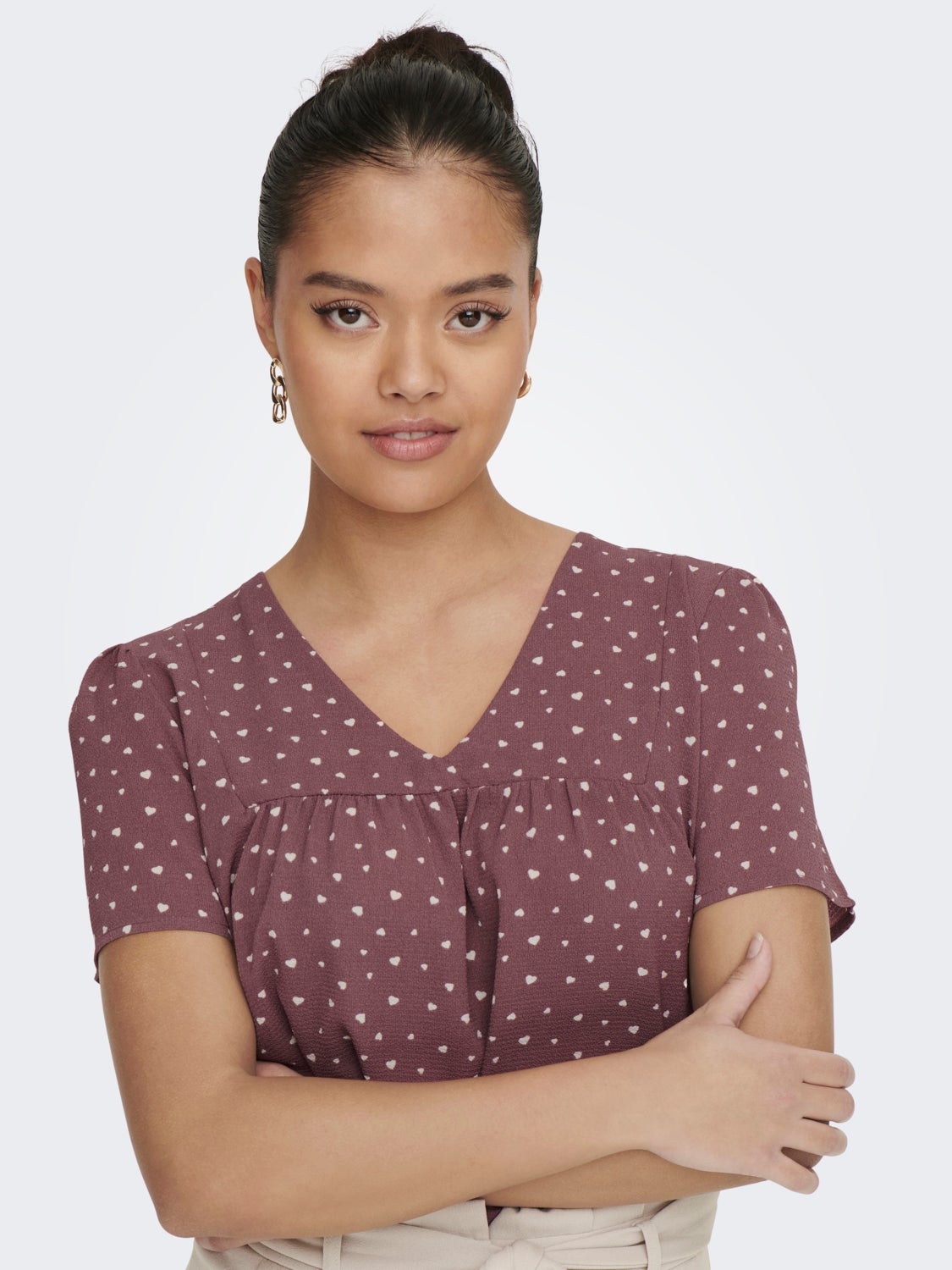 Regular Fit V-Neck Top