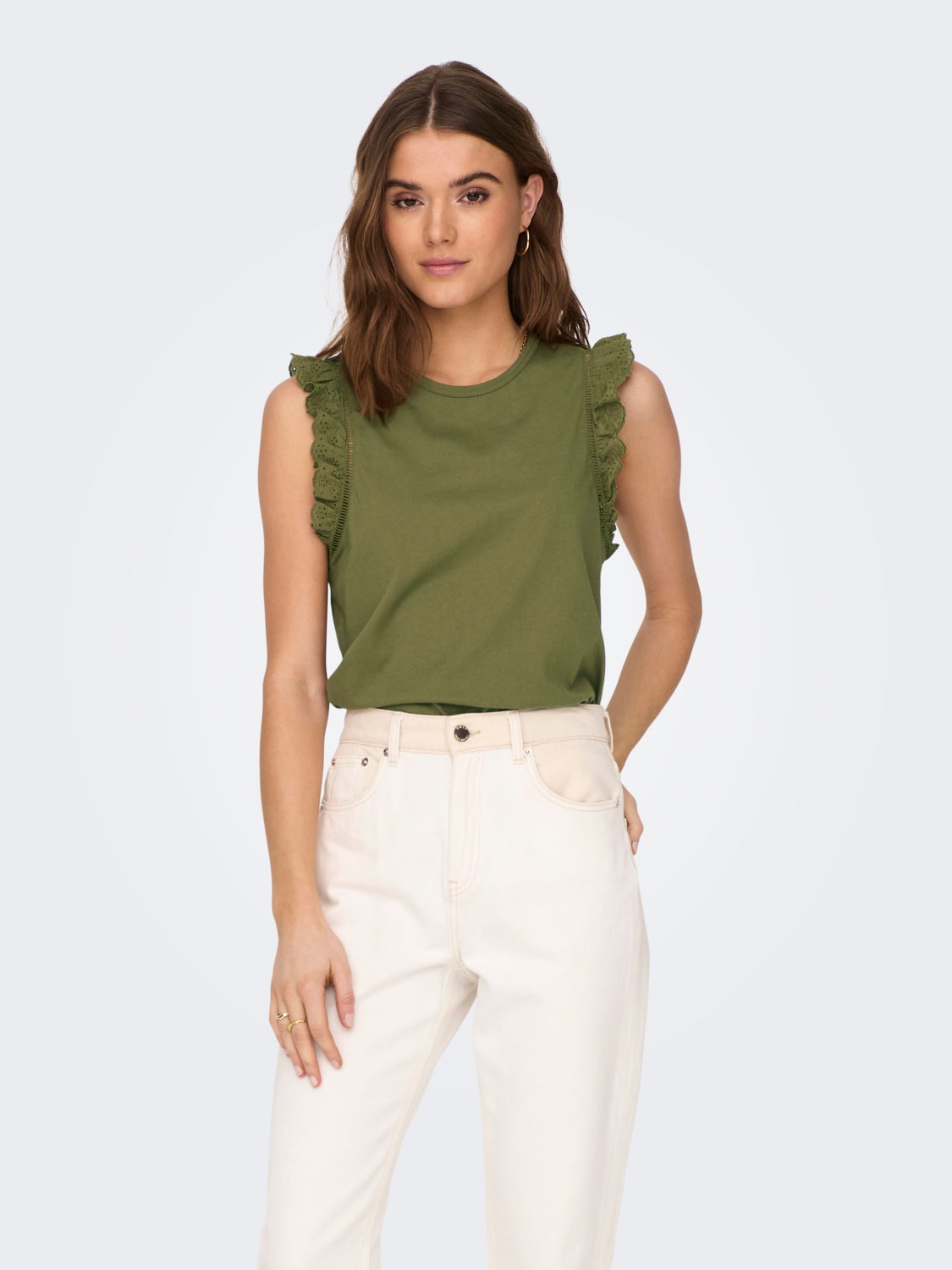 Top With Ruffle Sleeves