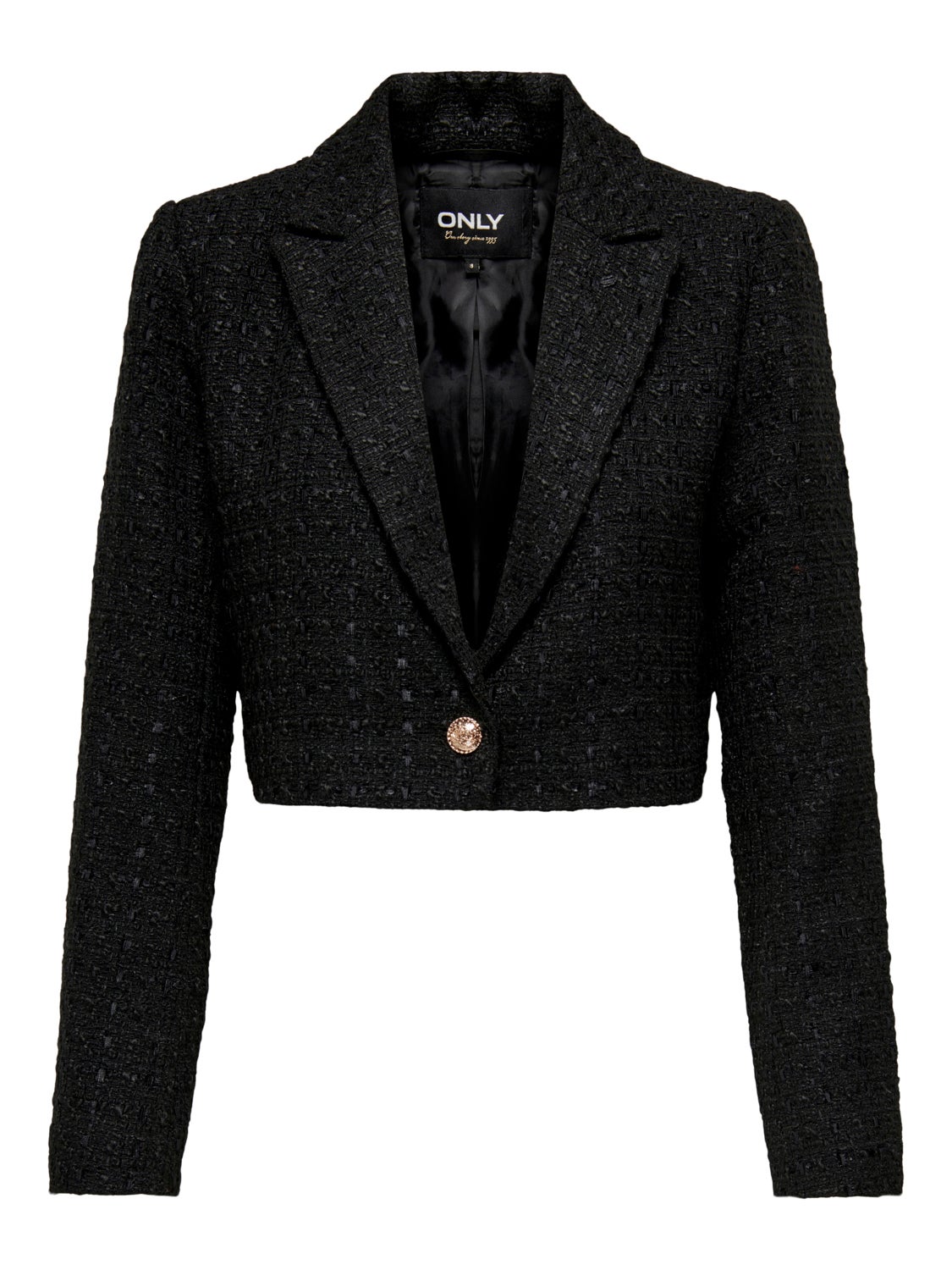 Cropped texture blazer