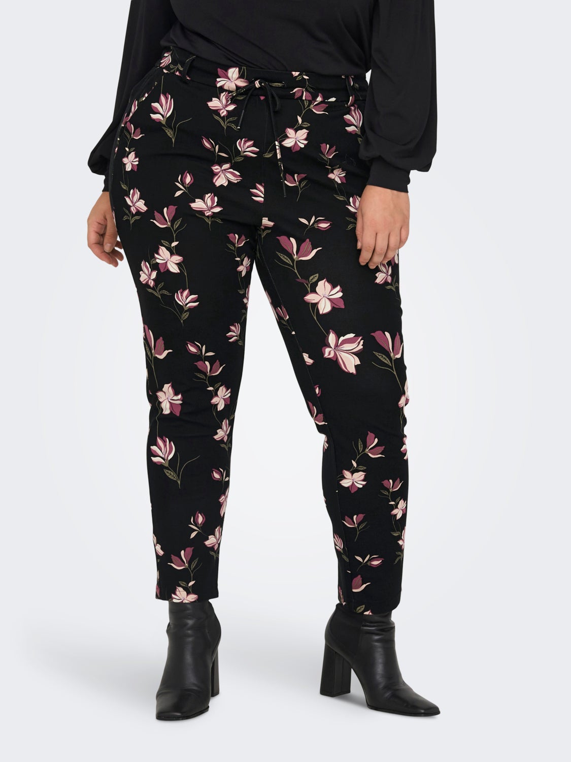 Curvy patterned classic Trousers