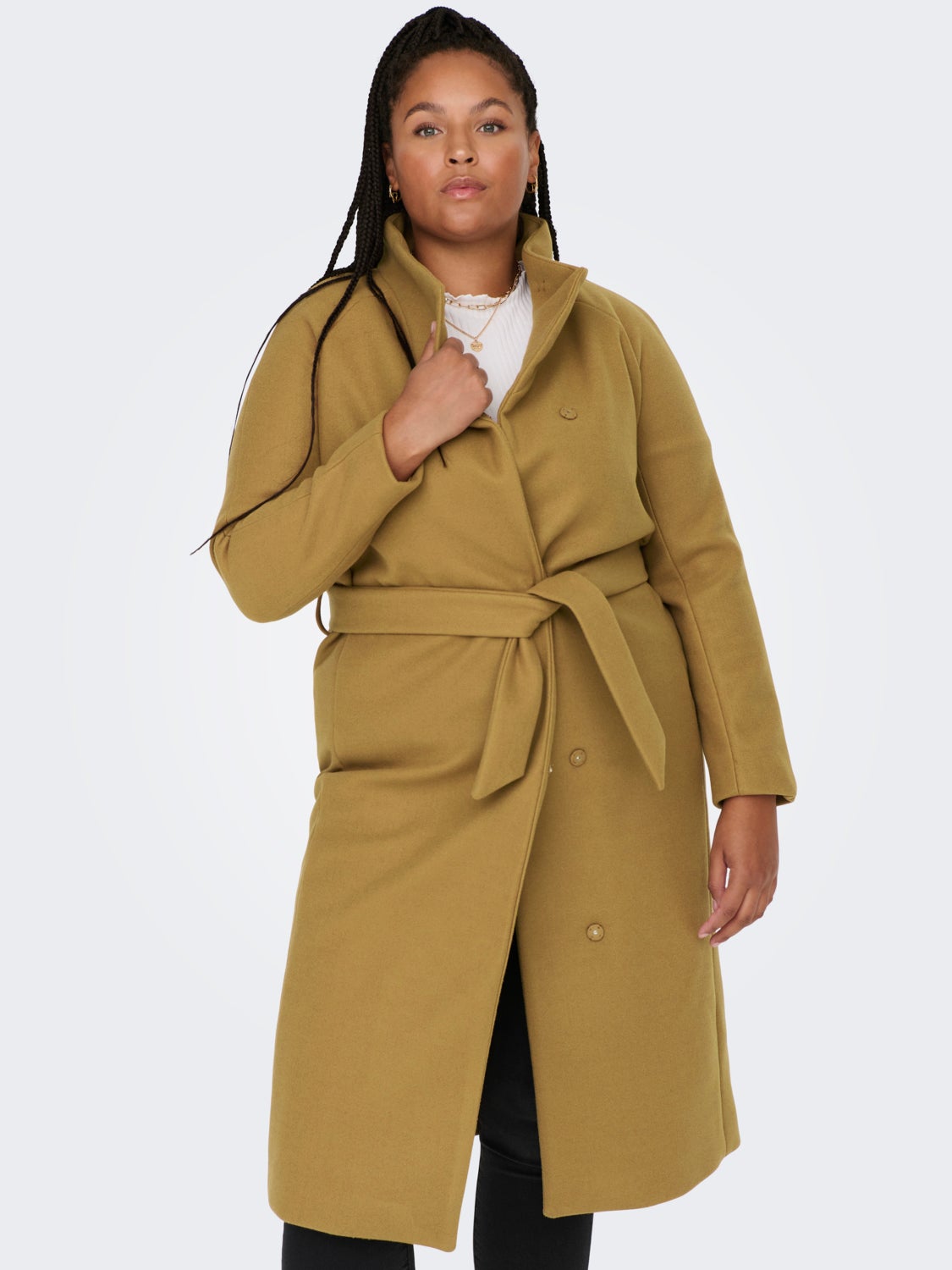 Curvy highneck Coat