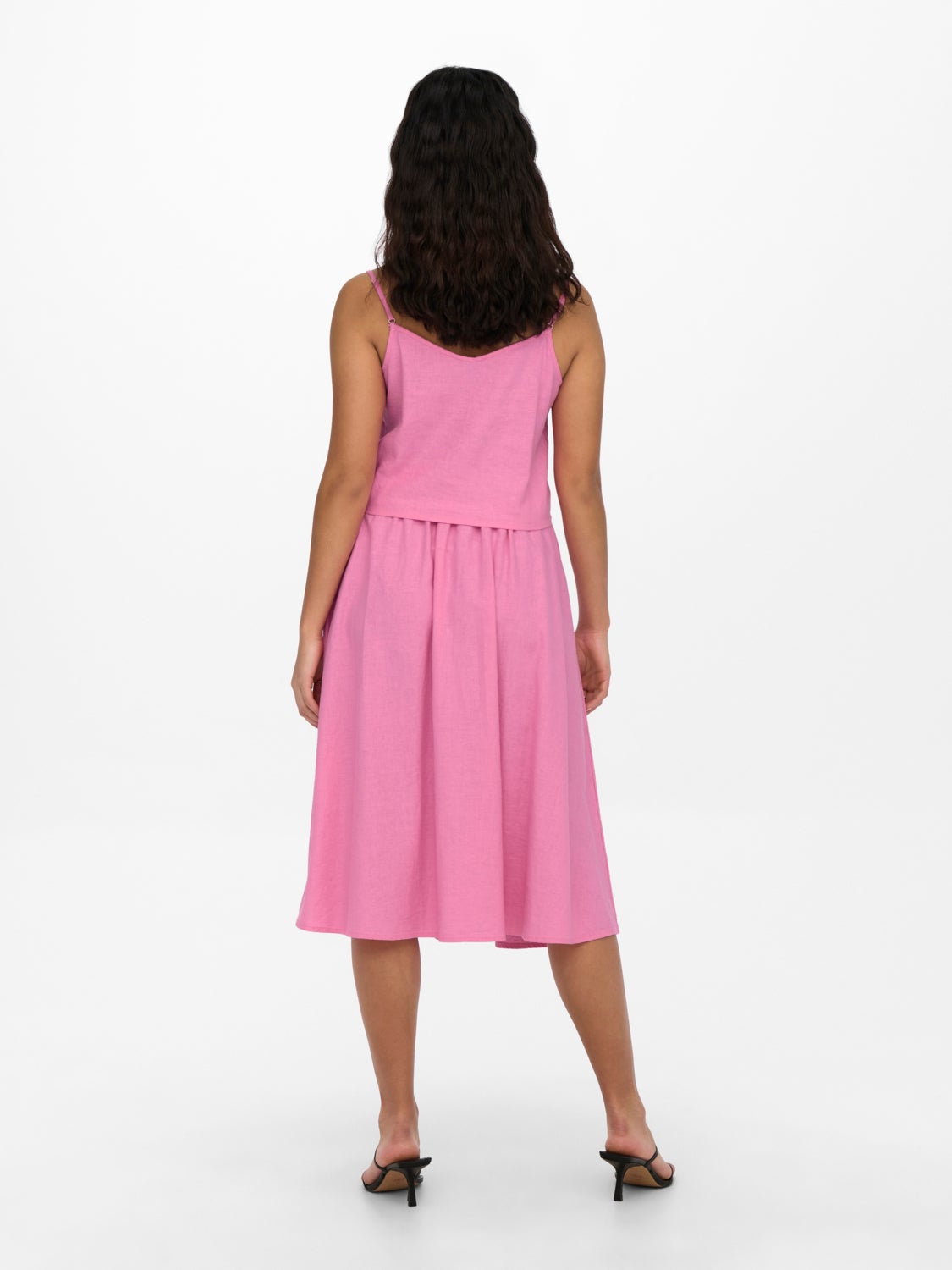 Cropped Knot detailed linen blend Top