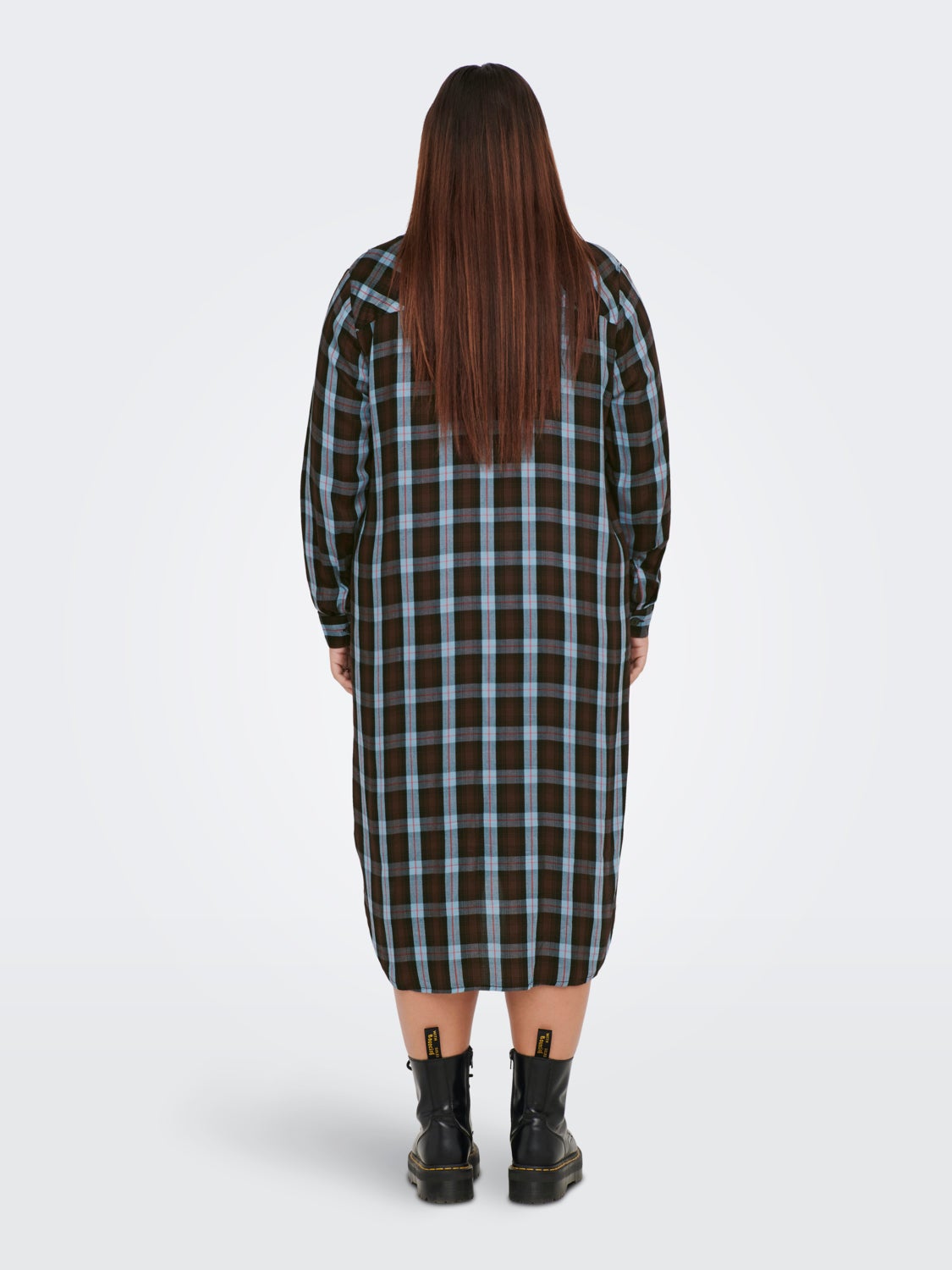 Curvy Check Shirt dress