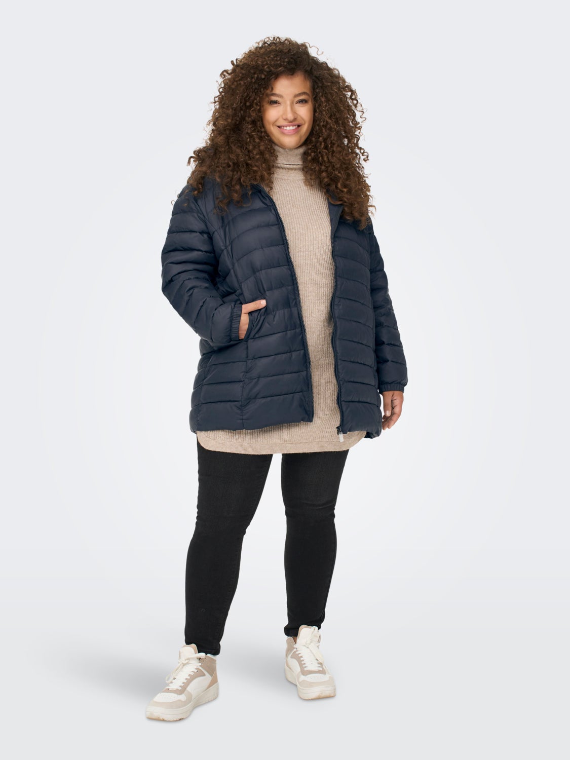 Curvy long Quilted jacket