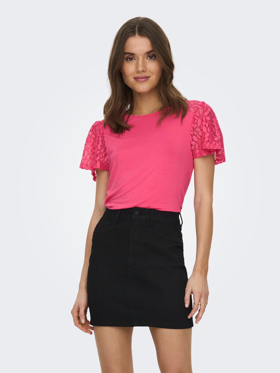 Top With Lace Sleeves