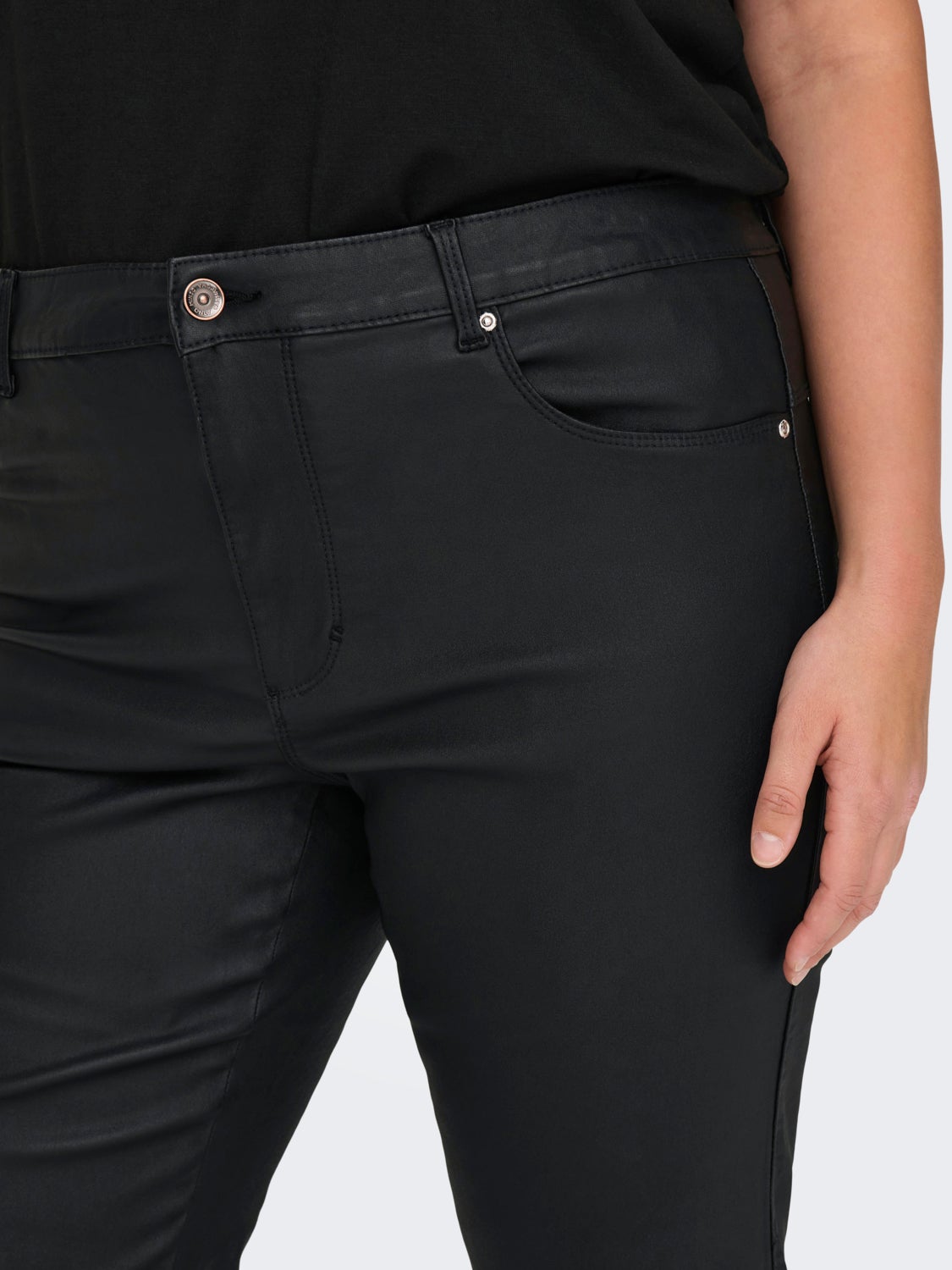 Curvy high waist trousers