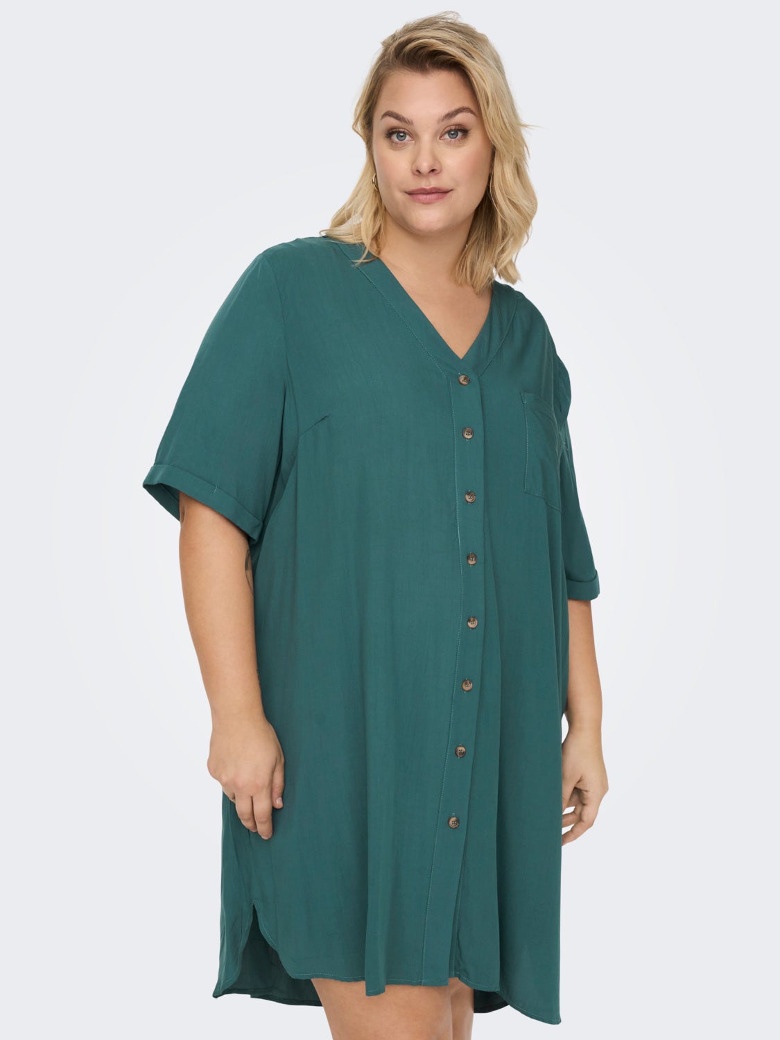 Curvy viscose Shirt Dress