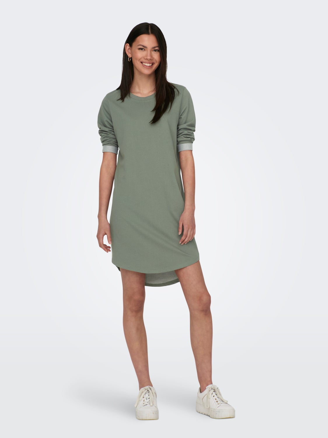 3/4-sleeve sweat dress