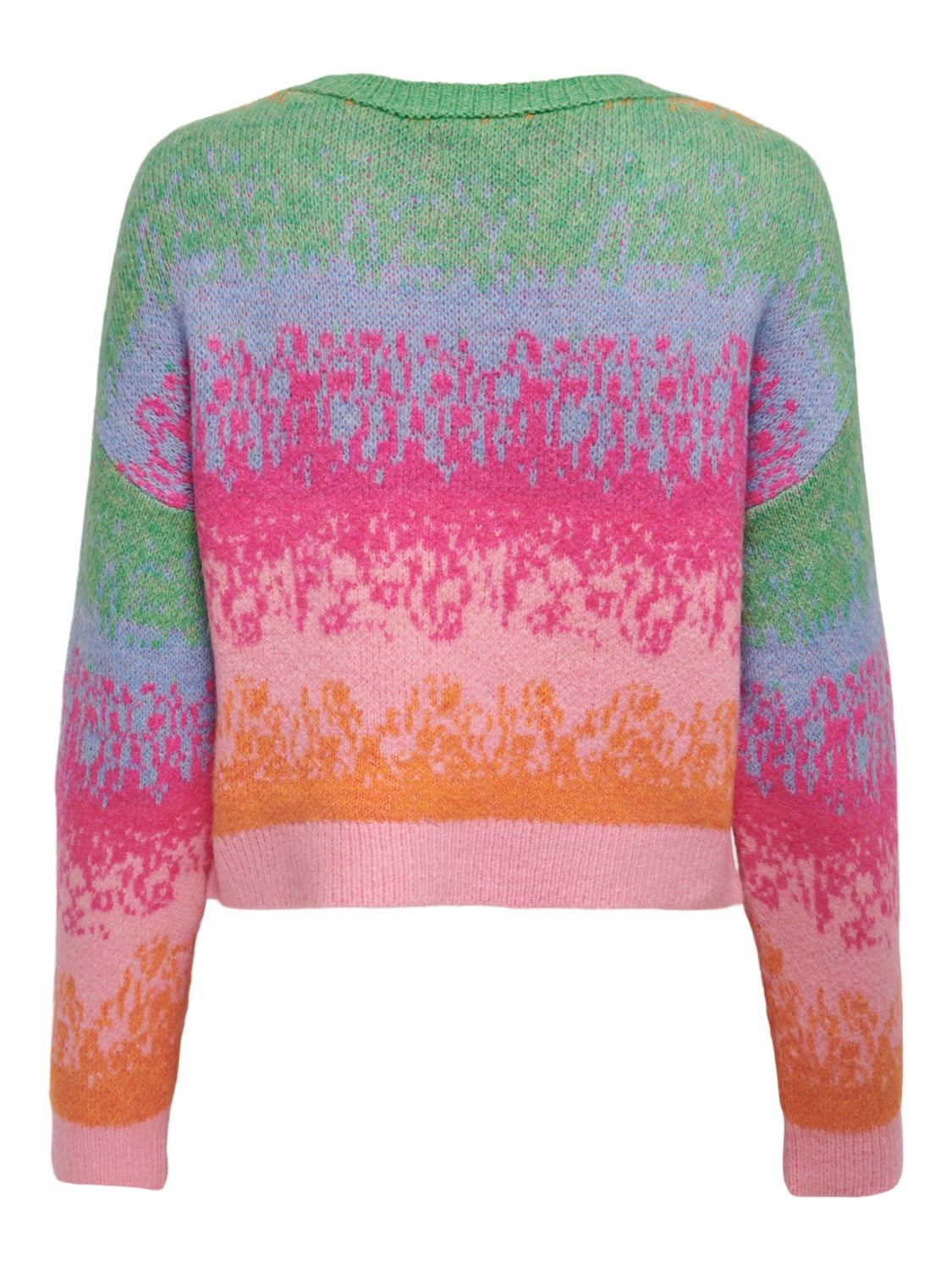 O-Neck Ribbed cuffs Contrast sleeves Pullover