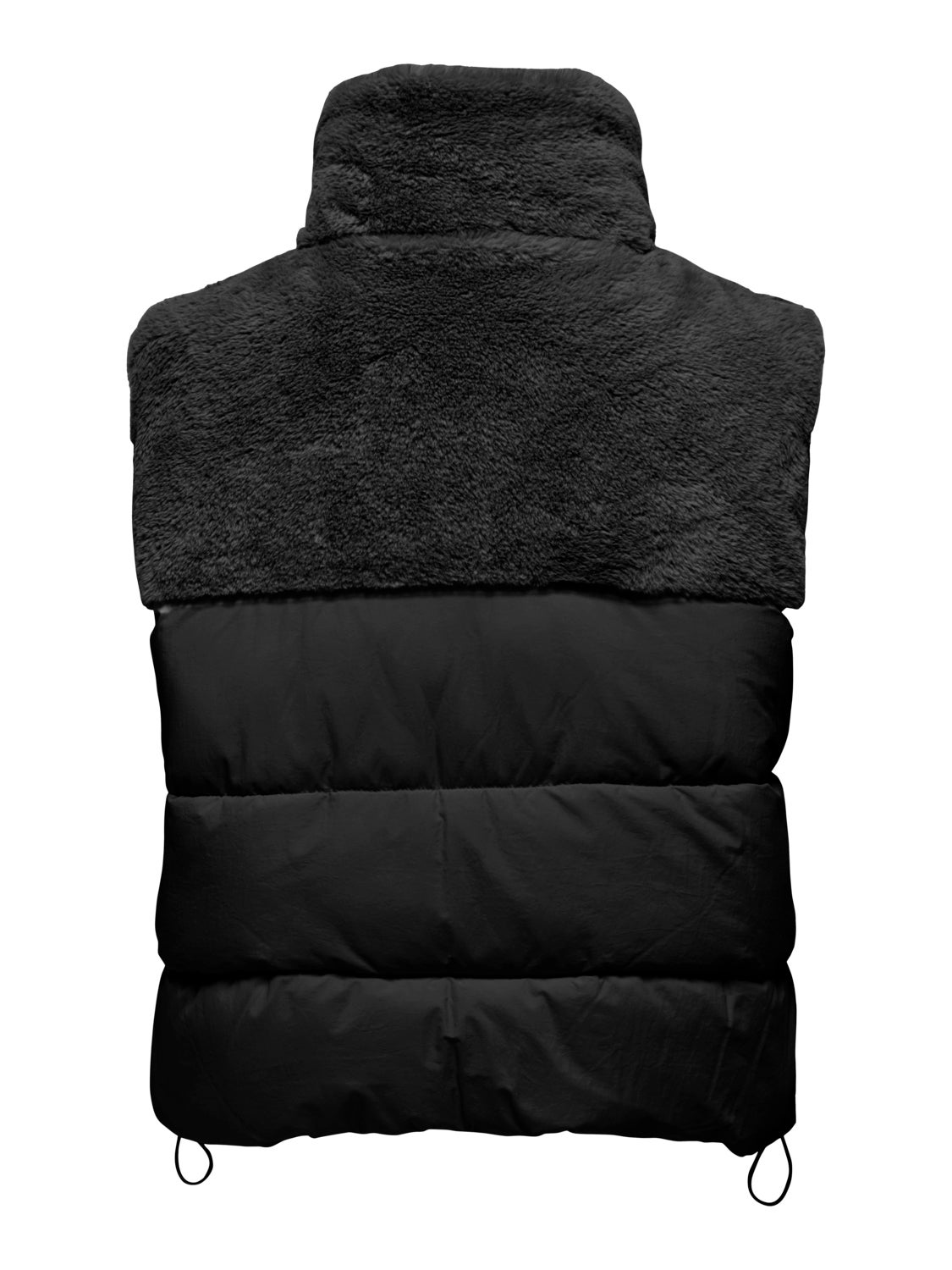 Faux fur puffer gilet
