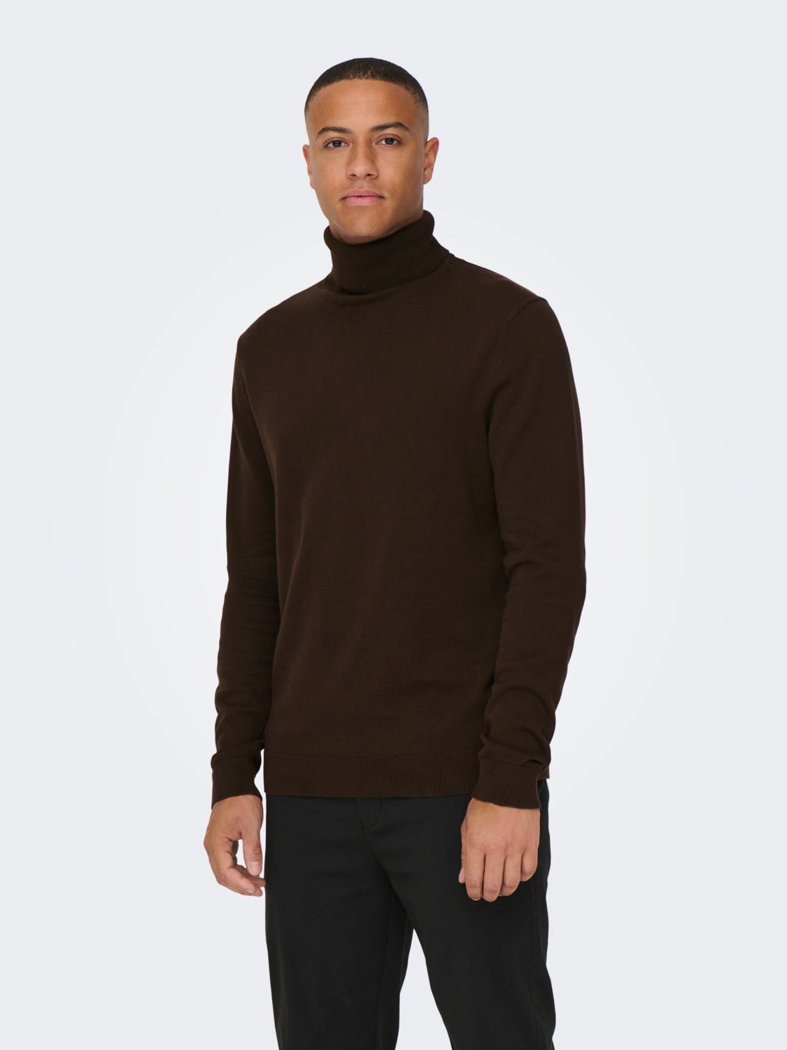 Pullover with roll neck