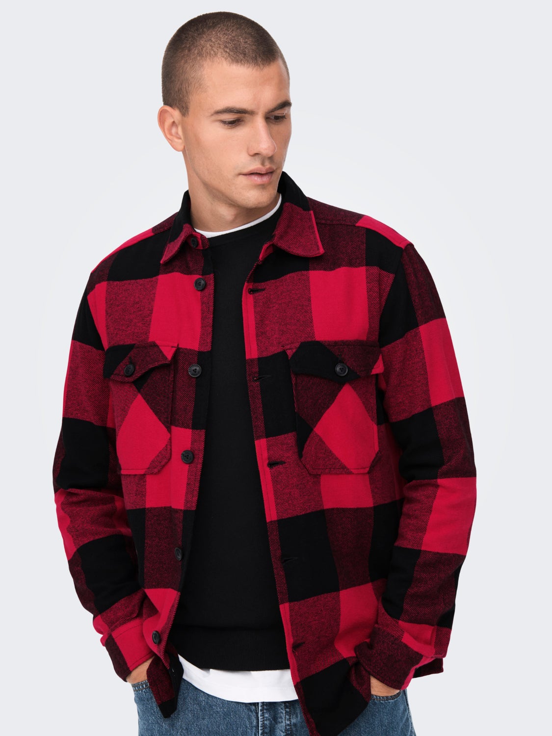 Regular fit Checked twill shirt